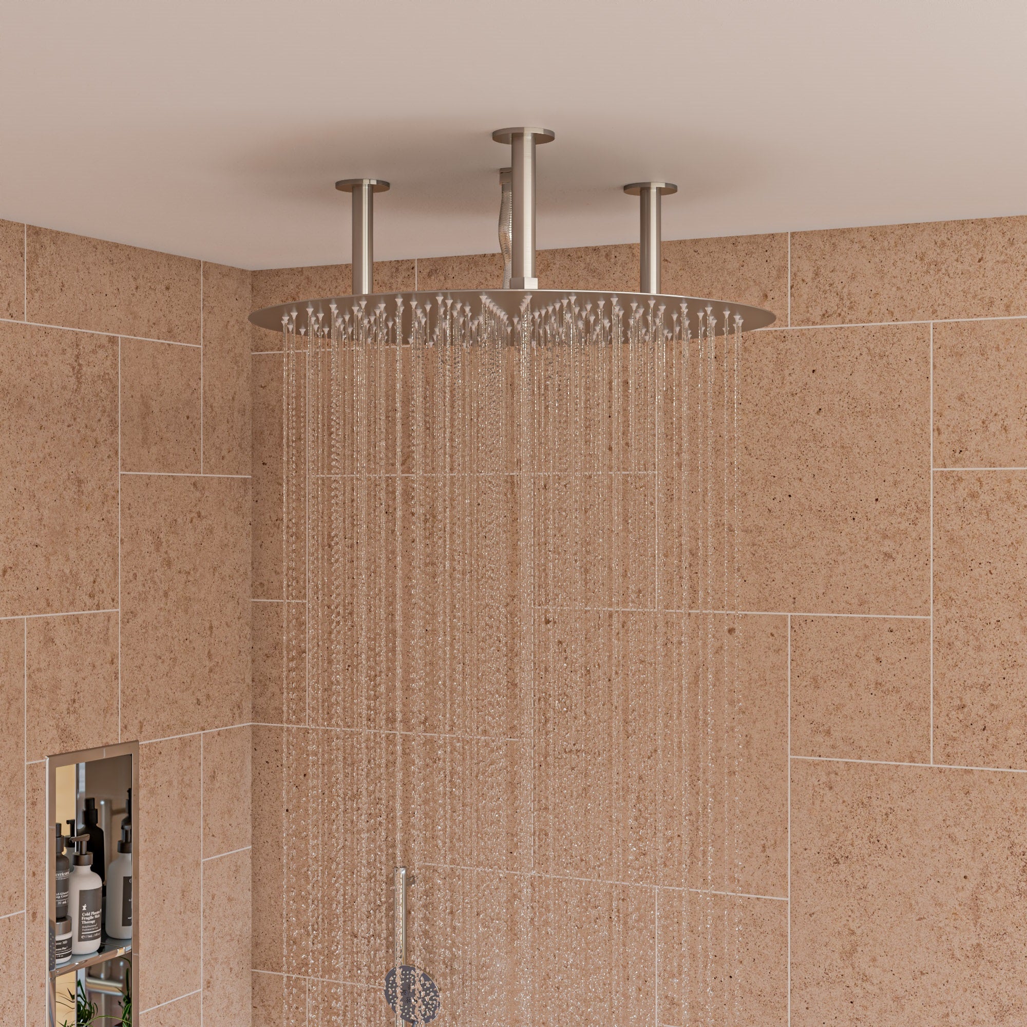 Alternate Image for ALFI brand RAIN24R-BSS 24" Round Brushed Solid Stainless Steel Ultra Thin Rain Shower Head