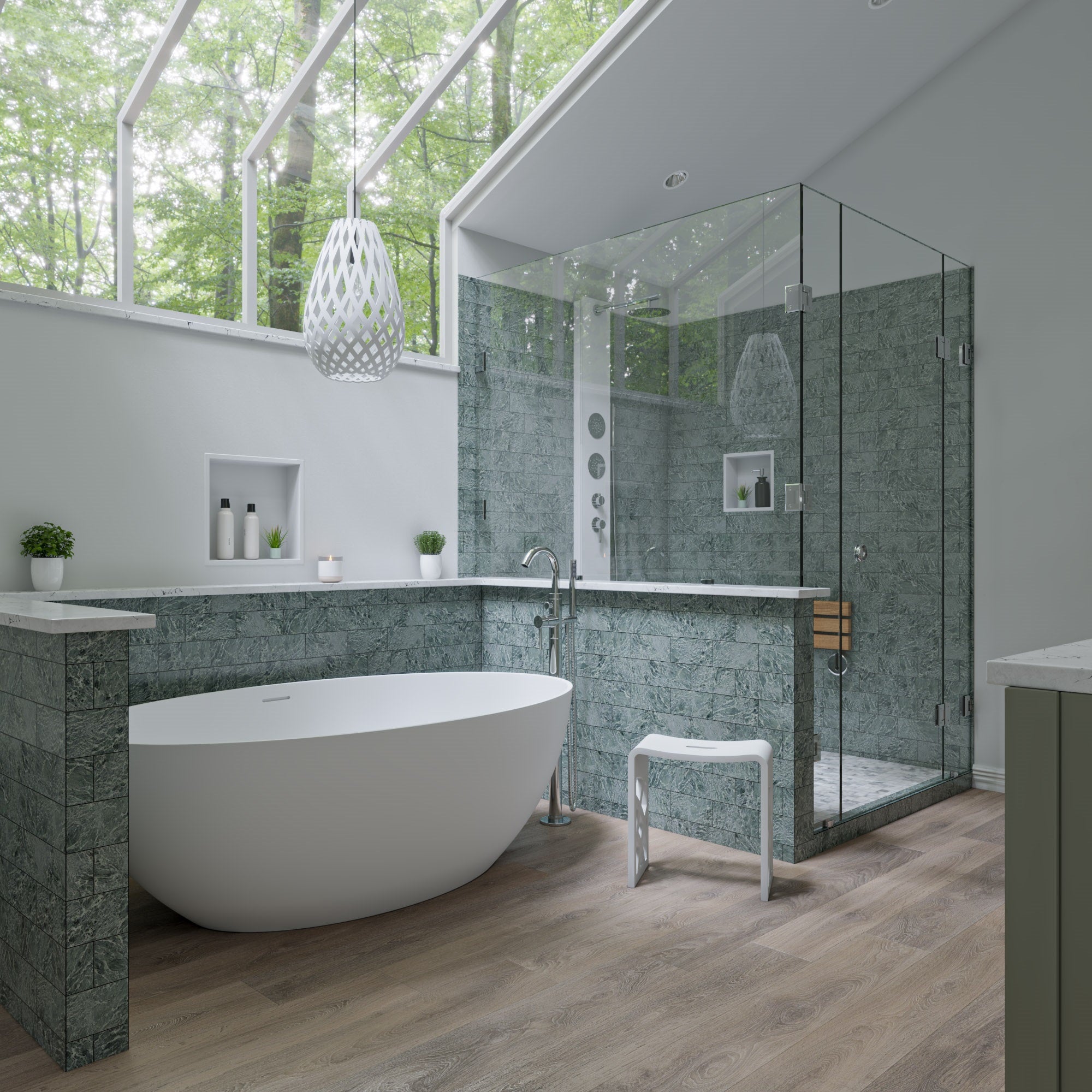 Alternate Image for ALFI brand ABNC1212-W 12" x 12" White Matte Stainless Steel Square Single Shelf Bath Shower Niche, 20 Gauge