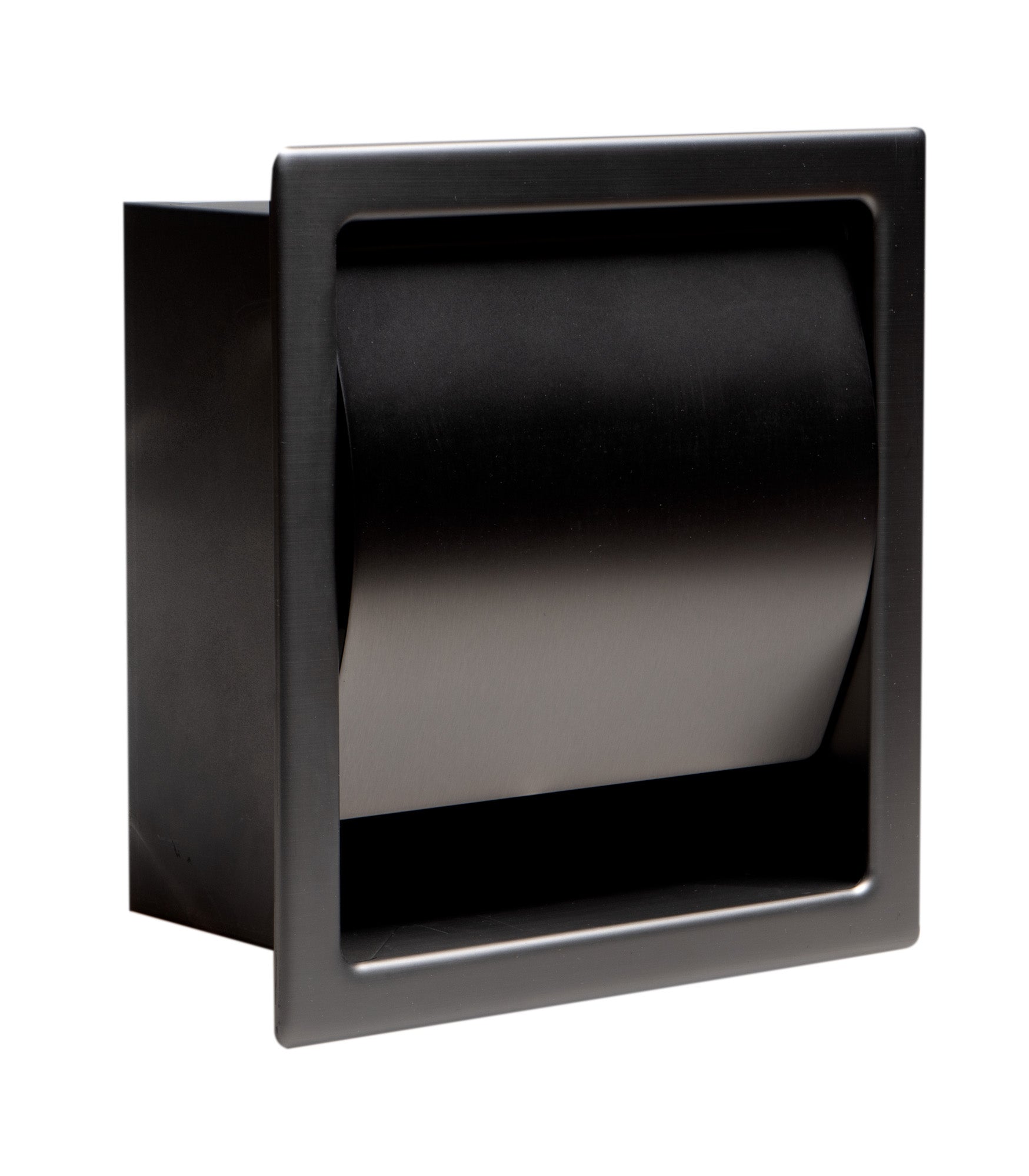 Alternate Image for ALFI brand ABTPP77-BB PVD Brushed Black Stainless Steel Recessed Toilet Paper Holder with Cover