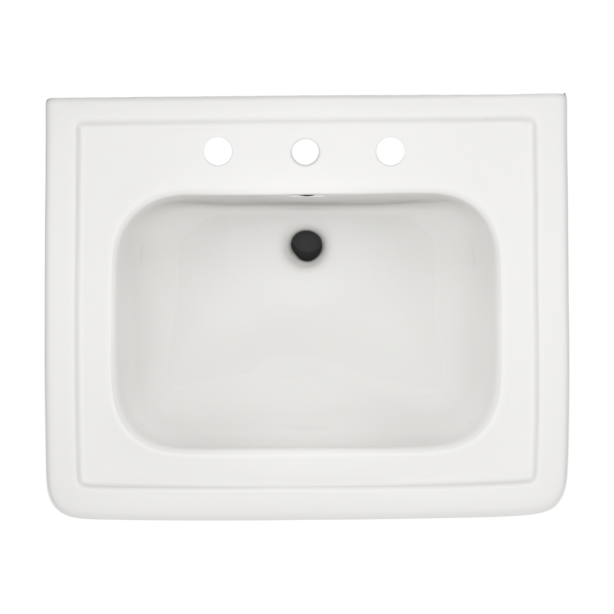 Alternate Image for TOTO Promenade 27-1/2" x 22-1/4" Rectangular Pedestal Bathroom Sink for 8 inch Center Faucets, Colonial White, Vitreous China, LPT530.8N#11