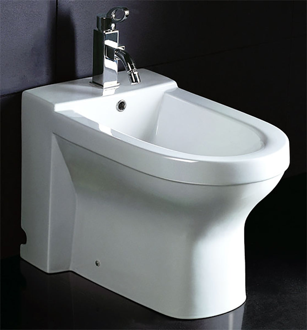 Alternate Image for EAGO JA1010 White Ceramic Bathroom Bidet with Elongated Seat, Porcelain