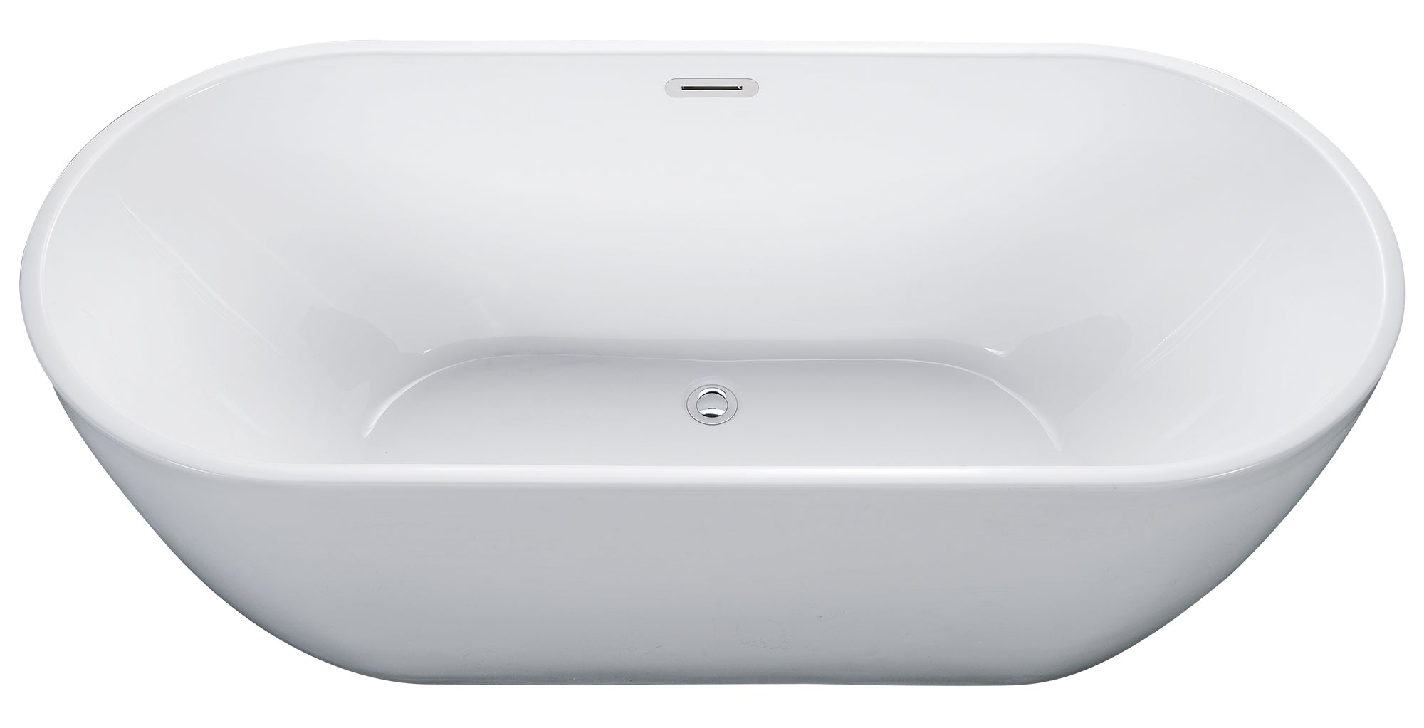 Alternate Image for ALFI brand 67" Acrylic Free Standing Oval Soaking Bathtub, White, AB8839
