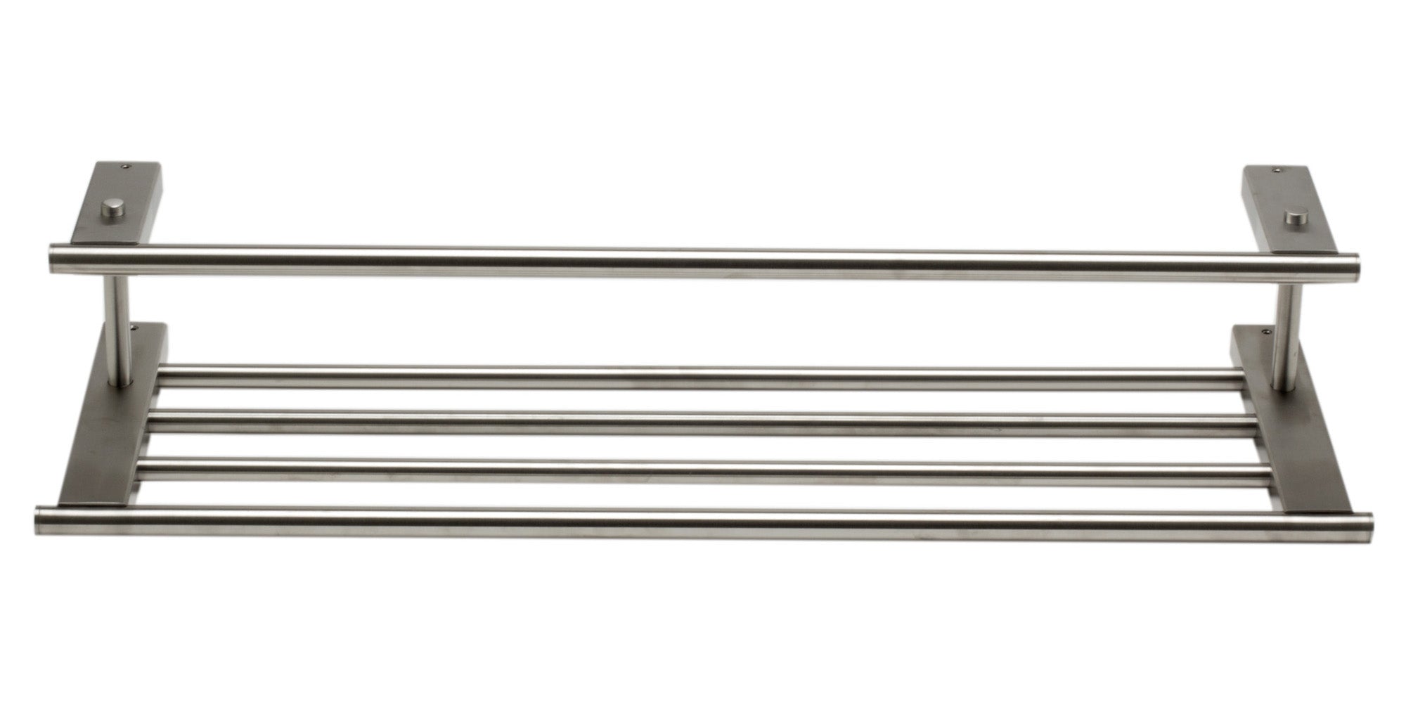 Alternate Image for ALFI brand AB9564-BN Brushed Nickel 26 inch Towel Bar & Shelf Bathroom Accessory, Brass