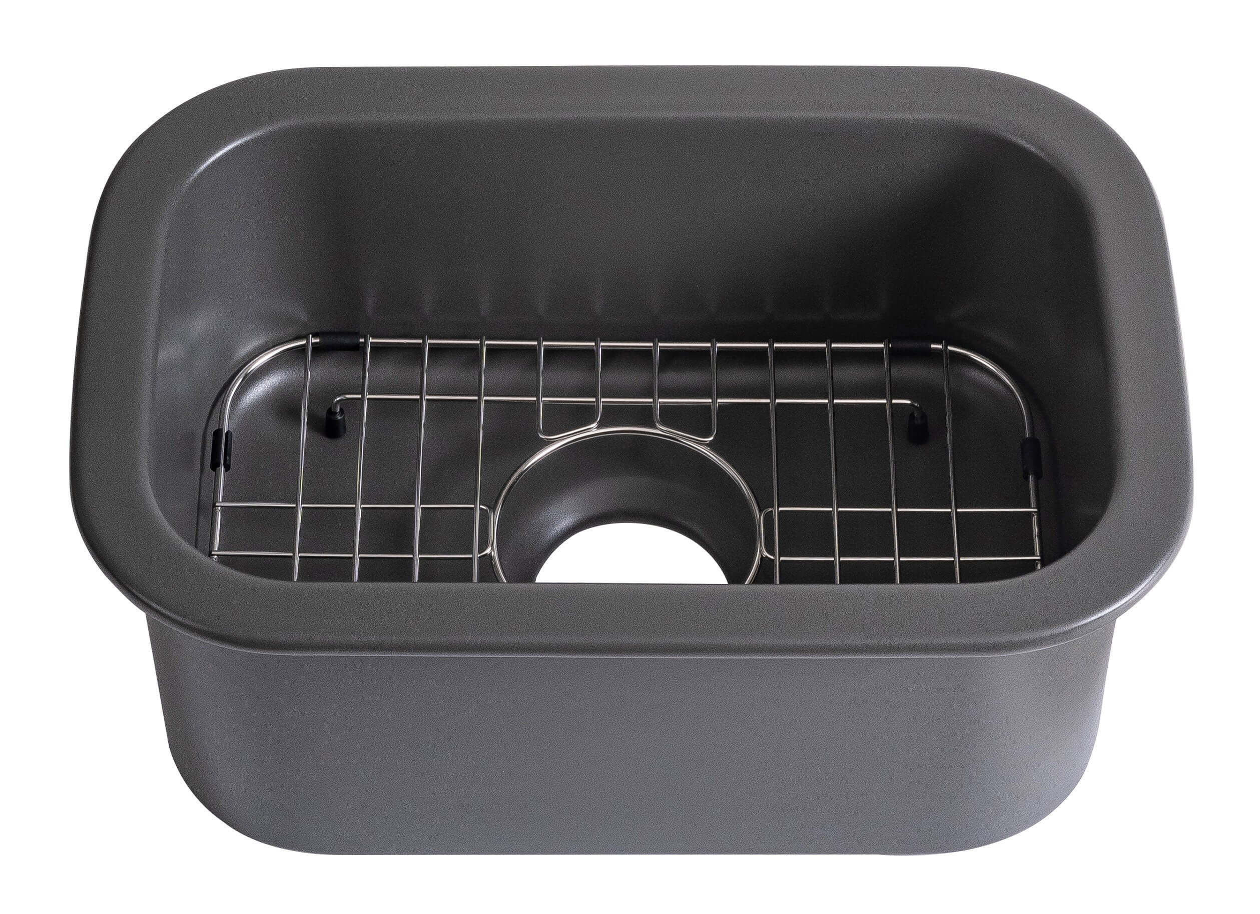 ALFI brand 19 rectangle fireclay bar/prep sink gray matte product image