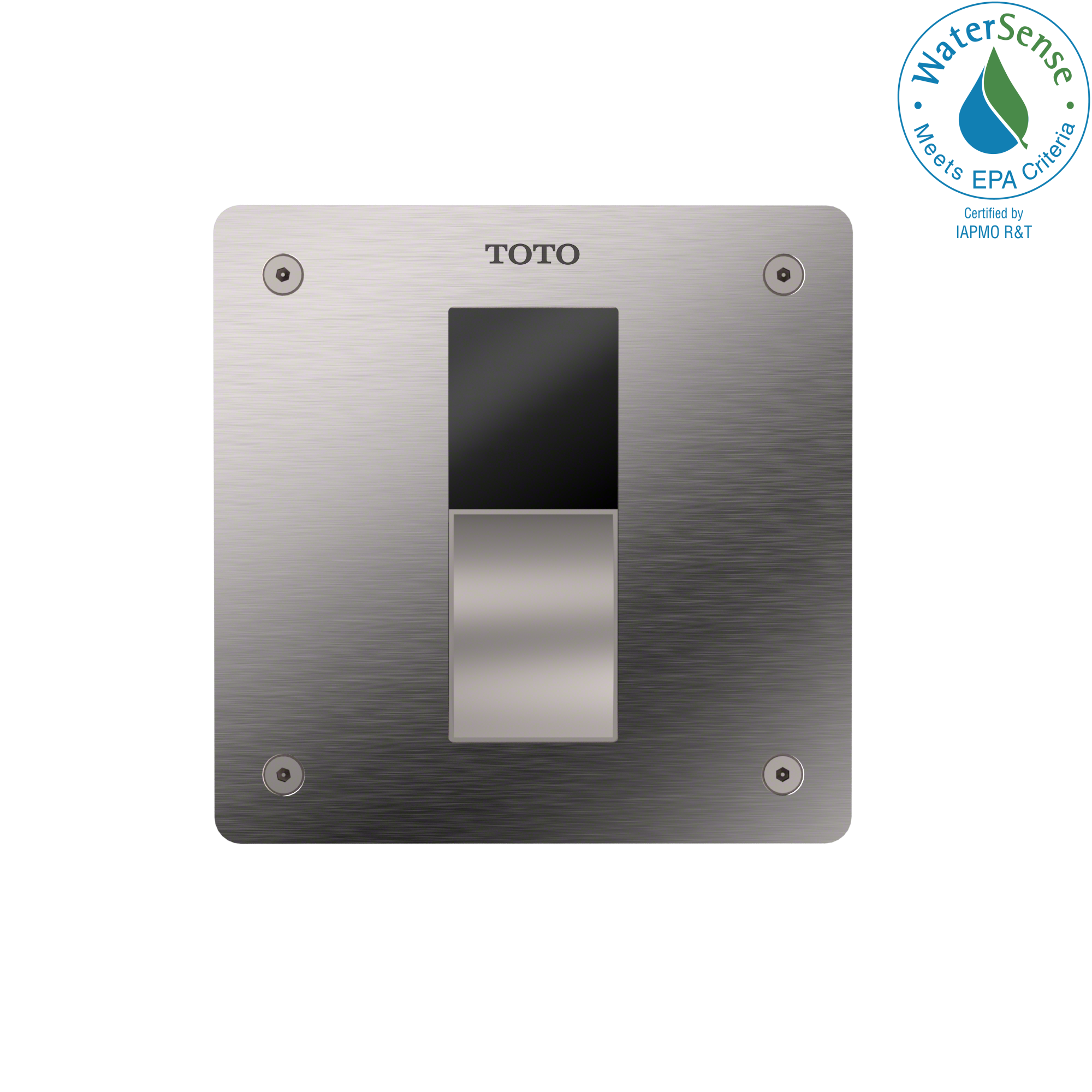 TOTO ECOPOWER Touchless 1.0 GPF High-Efficiency Concealed Toilet Flushometer Valve with 4 x 4 Inch Cover Plate, Stainless Steel, Bronze|Stainless Steel, TET3UB#SS