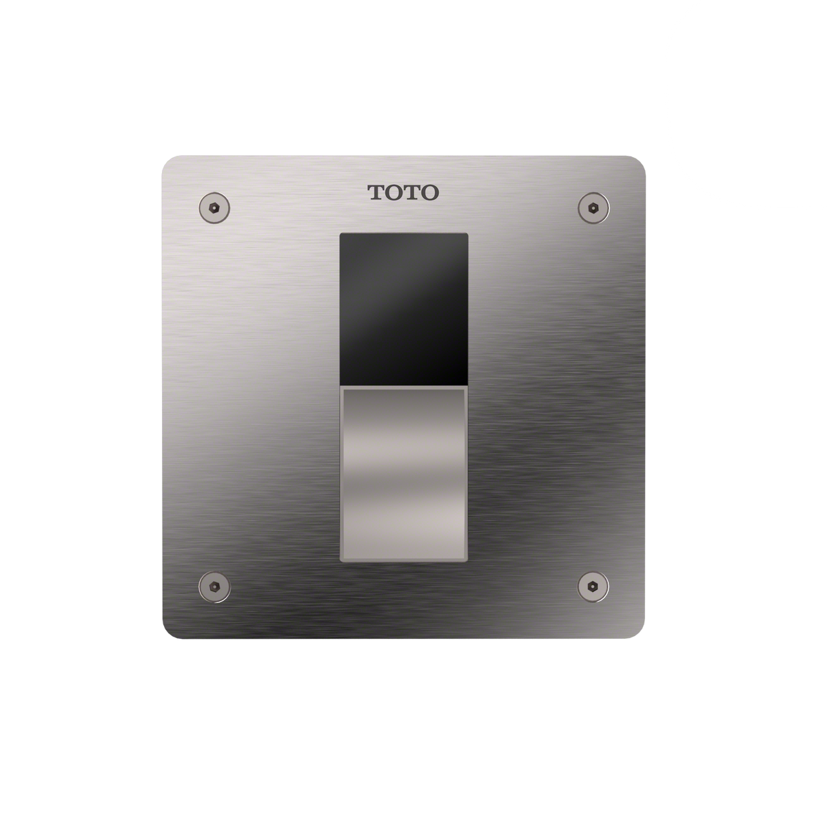 TOTO ECOPOWER Touchless 1.28 GPF High-Efficiency Concealed Toilet Flushometer Valve for Back Spud with 4 x 4 Cover Plate, Stainless Steel, Bronze|Stainless Steel, TET3LB33#SS