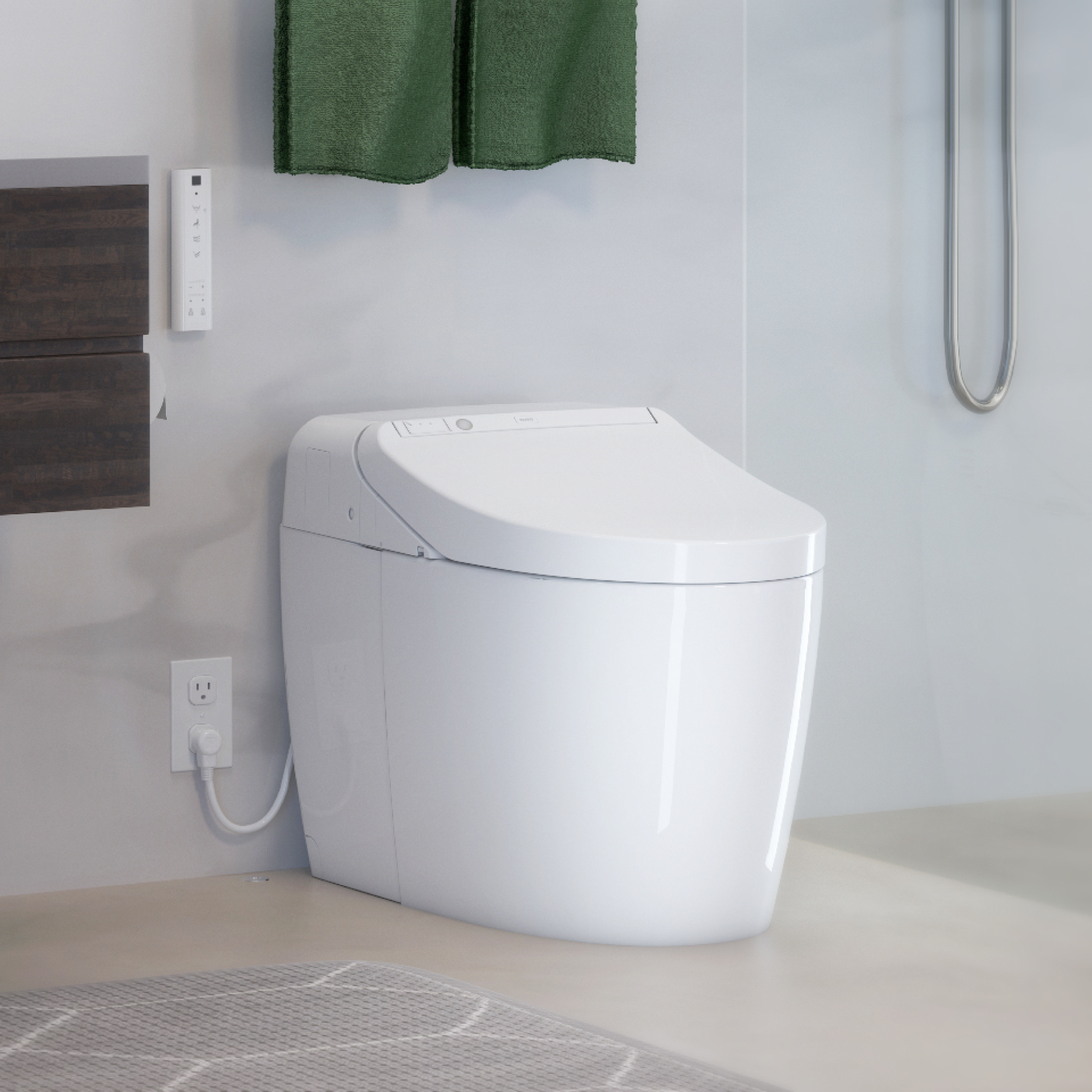 Alternate Image for TOTO WASHLET G450 1.0 or 0.8 GPF Smart Toilet with Integrated Bidet Seat and CEFIONTECT, Cotton White, Vitreous China|Plastic, MS922CUMFG#01