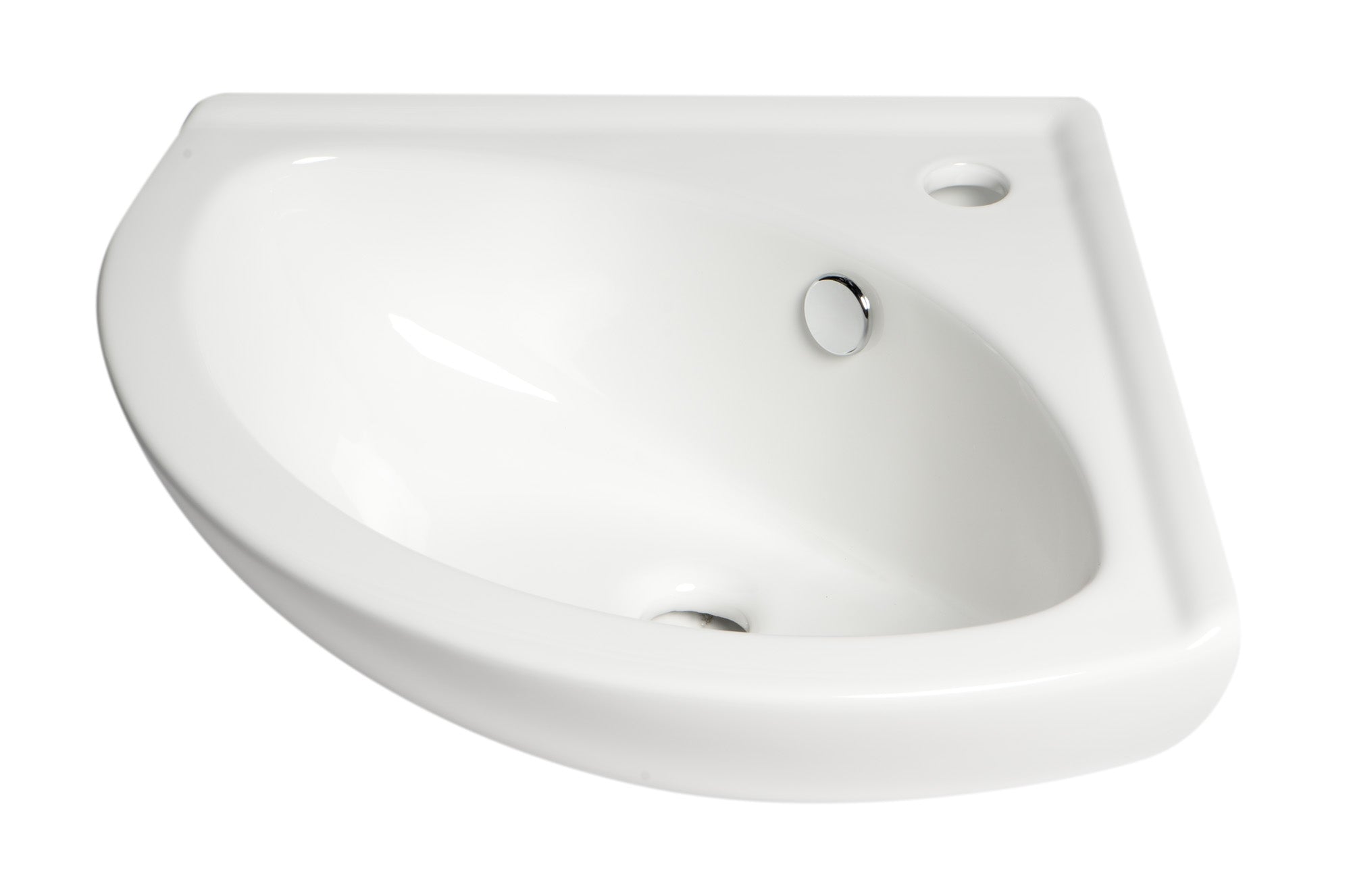 Alternative View of ALFI brand 22" x 18.63" Oval Wall Mount Porcelain Bathroom Sink, White, 1 Faucet Hole, ABC120