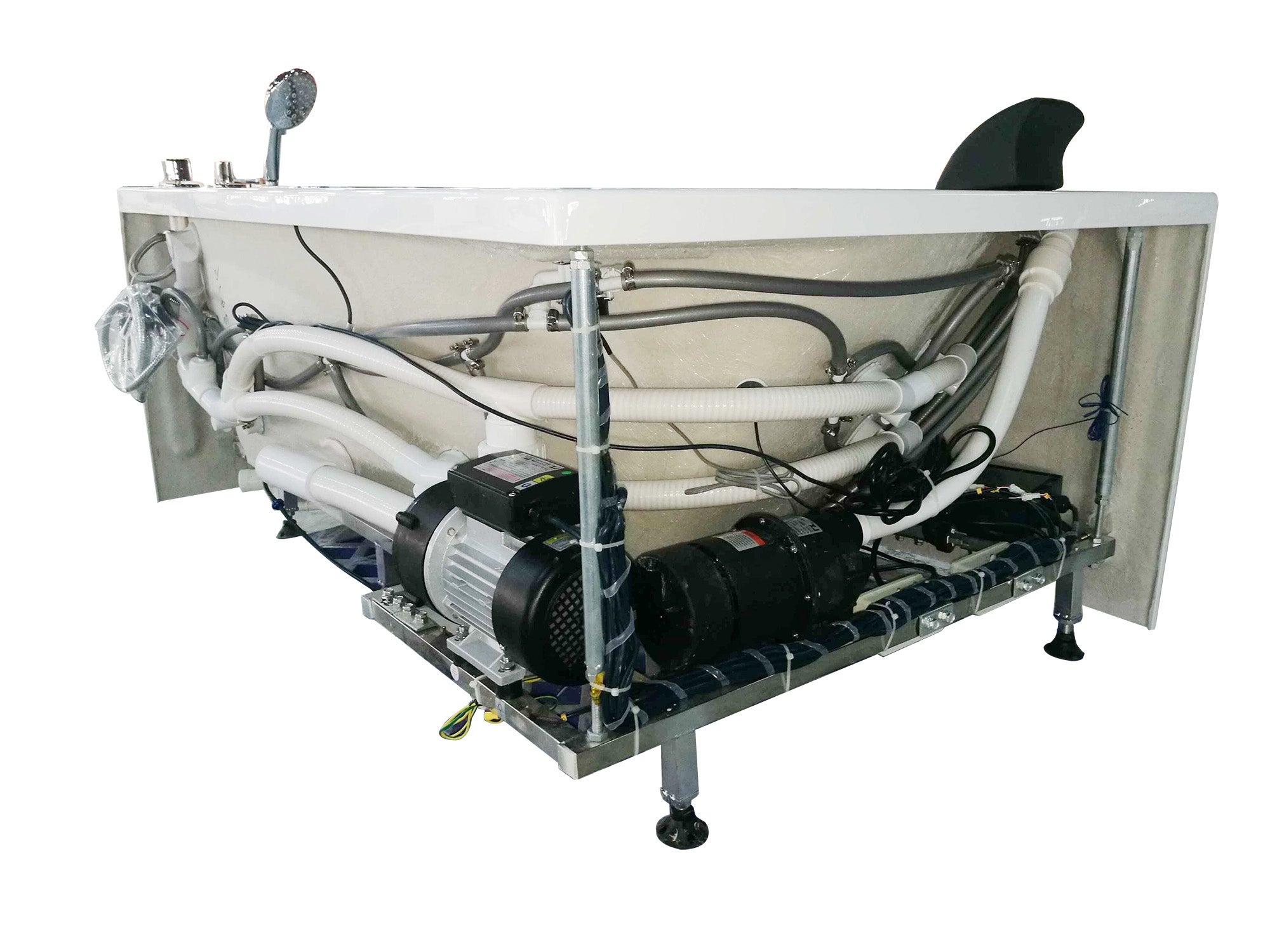 Alternate Image for Eago 59" Acrylic Corner Neo-angle Round Bathtub, White, AM198ETL-R