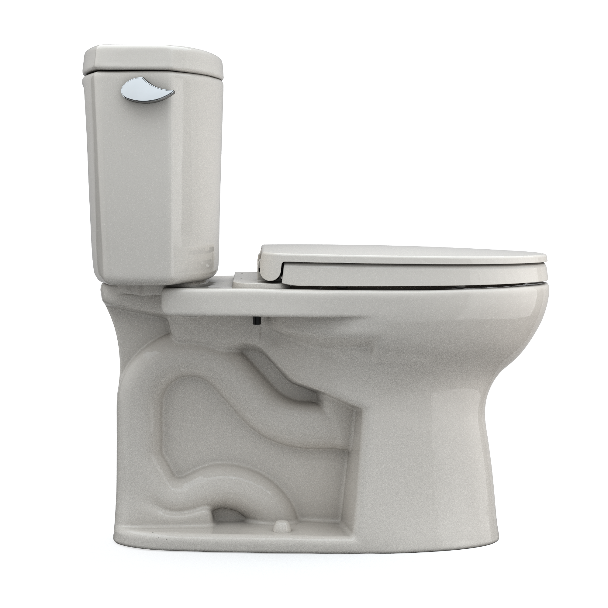 Alternate Image for TOTO Drake II Two-Piece Elongated 1.28 GPF Universal Height Toilet with CEFIONTECT and SS124 SoftClose Seat, WASHLET+ Ready, Sedona Beige, Vitreous China|Plastic, MS454124CEFG#12
