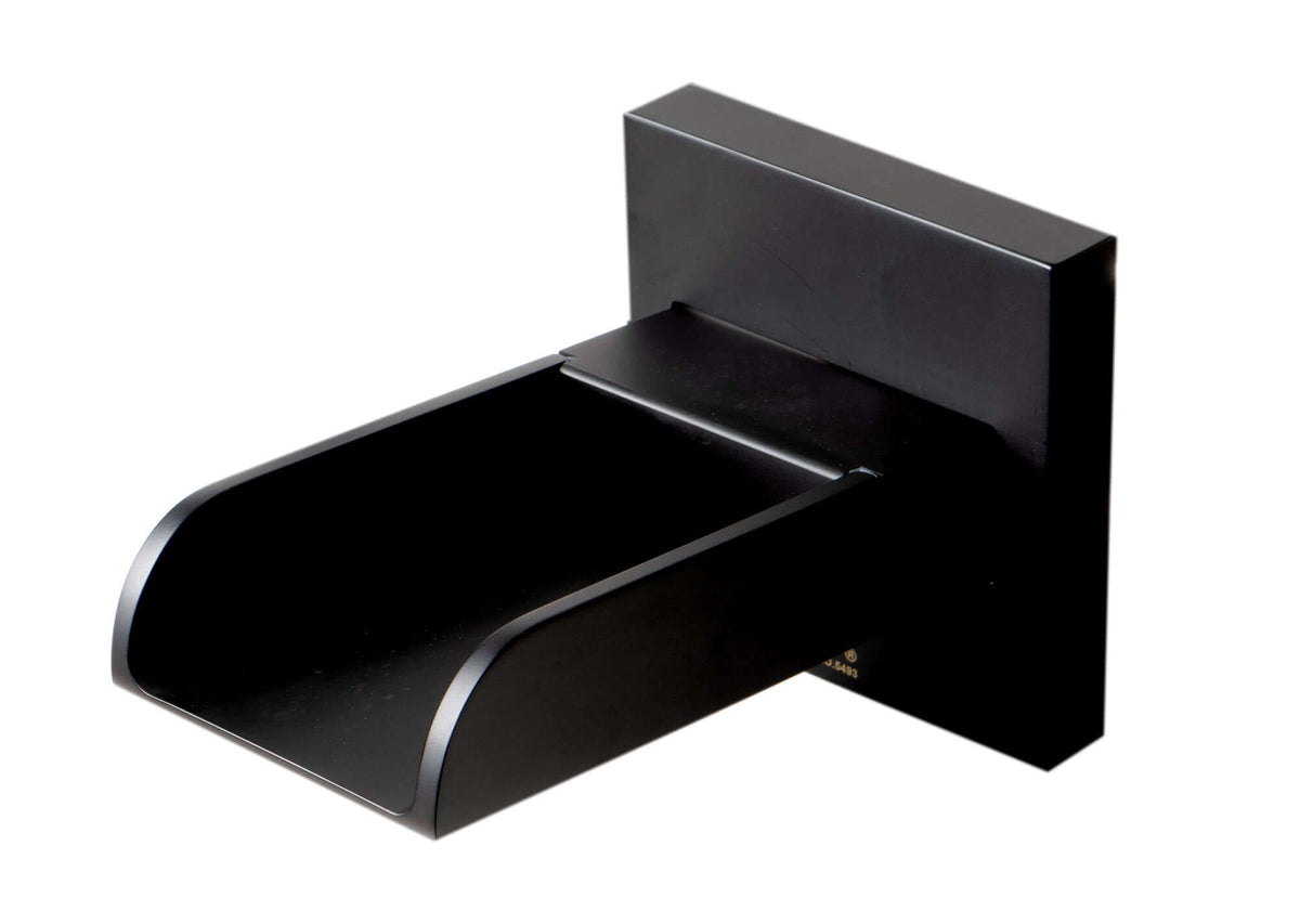 Alternate Image for ALFI brand 1.2 GPM Lever Waterfall Spout Bathroom Faucet, Modern, Black Matte, AB1796-BM