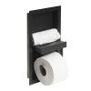 ALFI brand ABTPNC88-BLA Black Matte Stainless Steel Recessed Toilet Paper Holder Niche, 19 Gauge