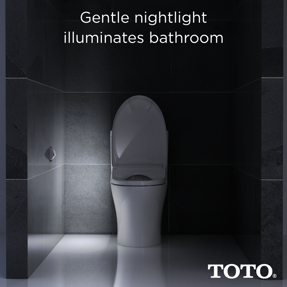 Alternate Image for TOTO WASHLET S350e Electronic Bidet Toilet Seat with Auto Open and Close and EWATER+ Cleansing, Round, Cotton White, Plastic, SW583#01