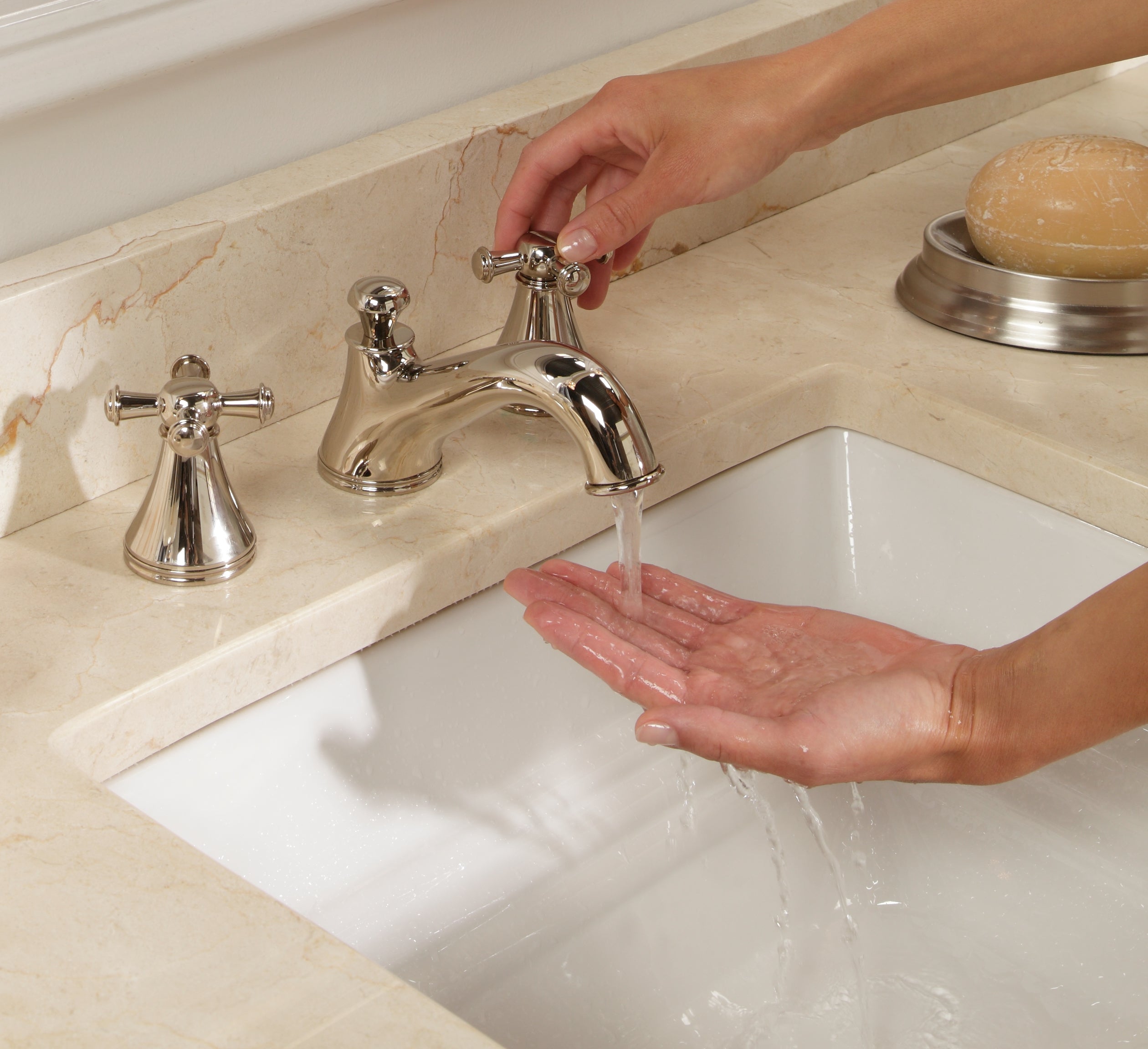 Alternate Image for TOTO Vivian Two Cross Handle Widespread 1.5 GPM Bathroom Sink Faucet, Brushed Nickel, Brass, TL220DD#BN