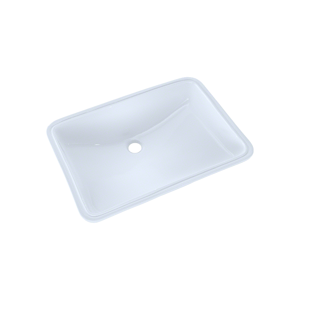 TOTO 21-1/4" x 14-3/8" Large Rectangular Undermount Bathroom Sink with CEFIONTECT, Cotton White, Vitreous China, LT540G#01