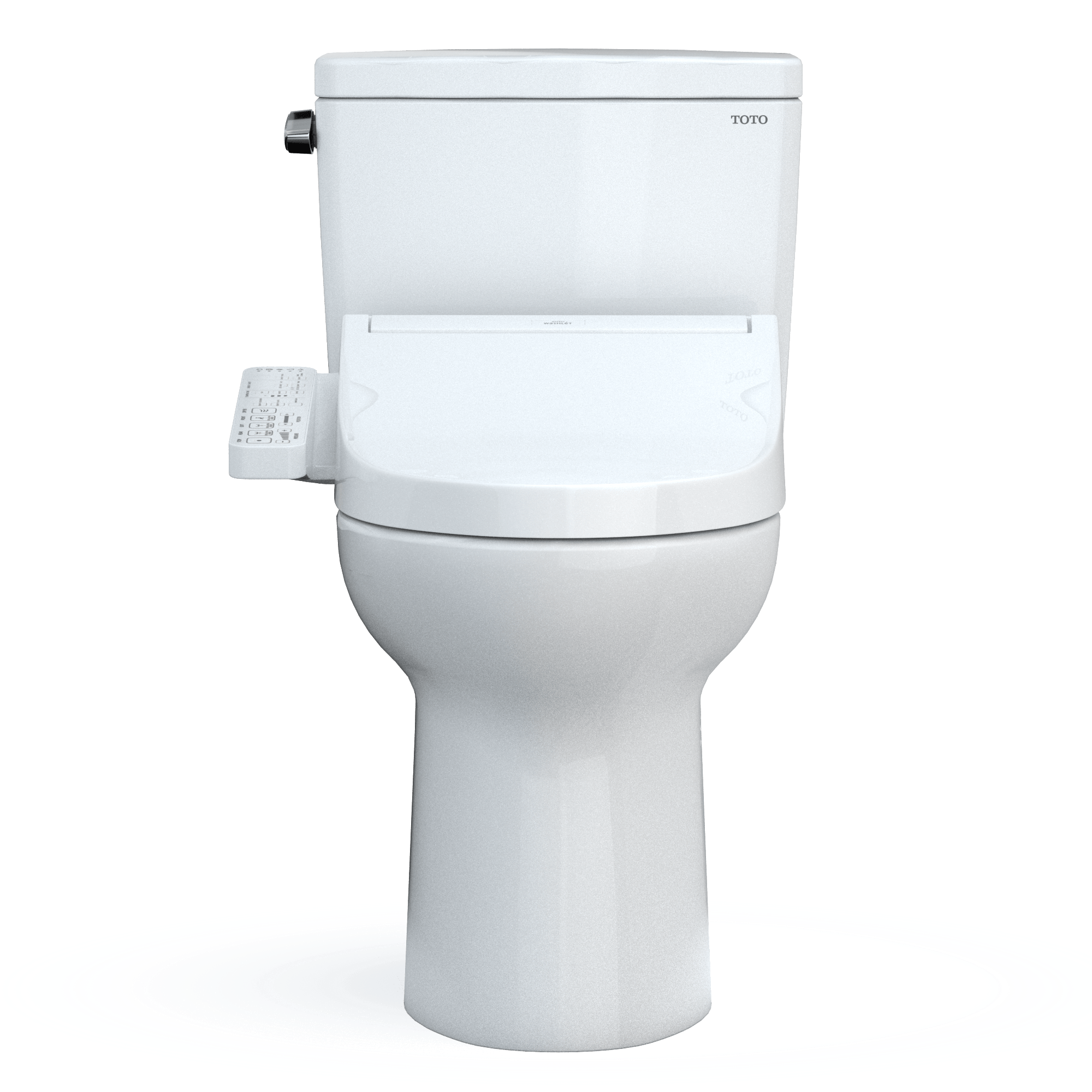 Alternate Image for TOTO Drake WASHLET+ Two-Piece Elongated 1.28 GPF TORNADO FLUSH Toilet with C2 Bidet Seat, Cotton White, Vitreous China, MW7763074CEG#01