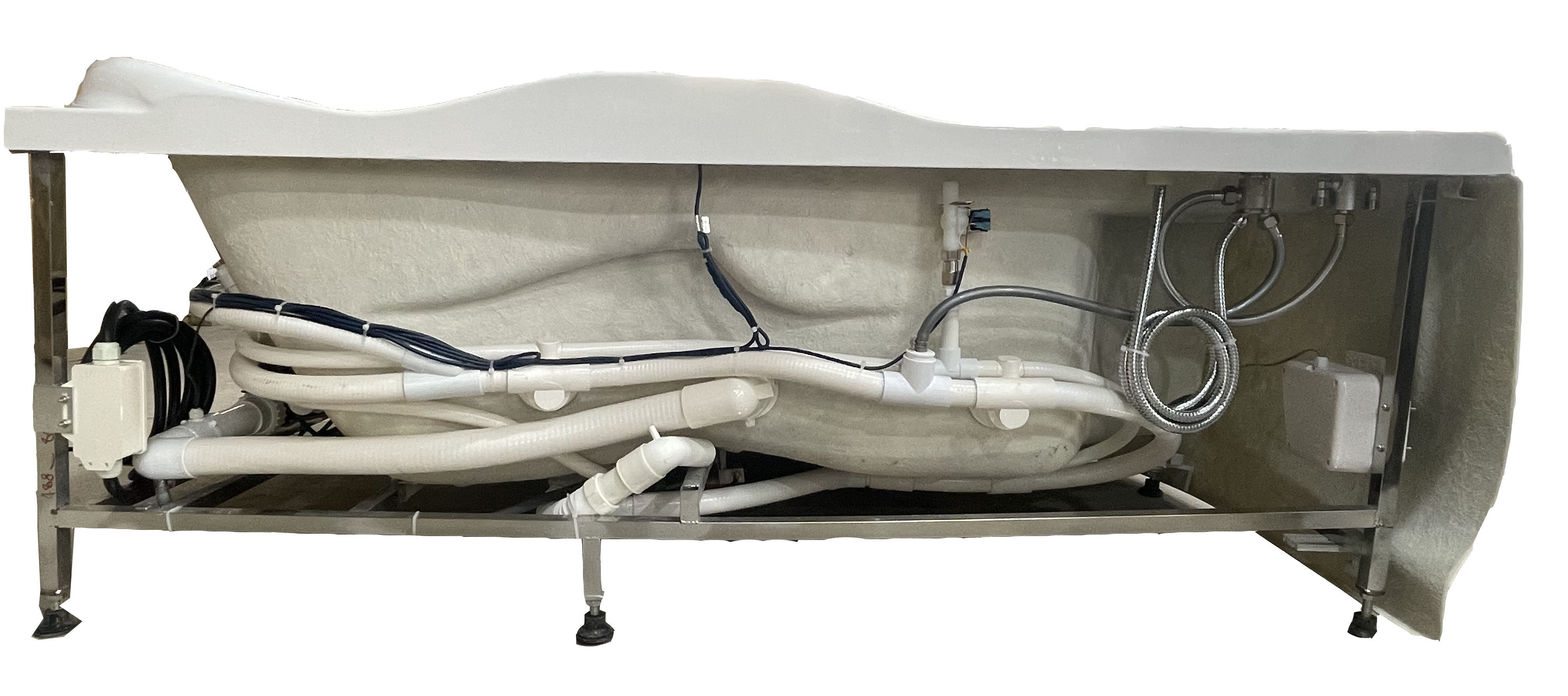 Alternate Image for Eago 71" Acrylic Corner Neo-angle Round Bathtub, White, AM124ETL-L