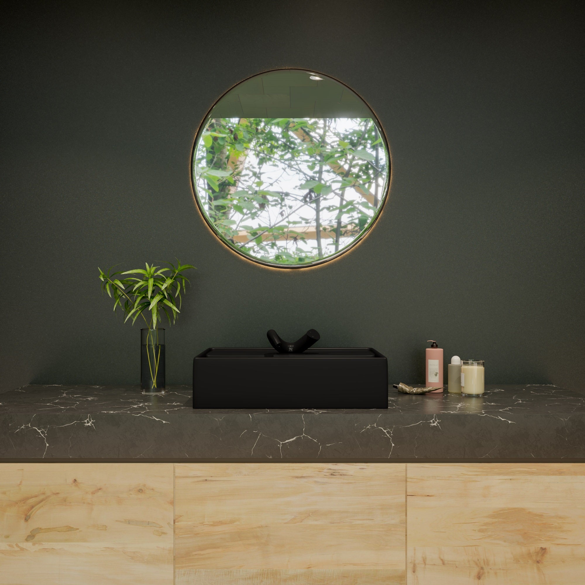 Alternate Image for ALFI brand 1.2 GPM Lever Curved Spout Bathroom Faucet, Modern, Black Matte, AB1572-BM