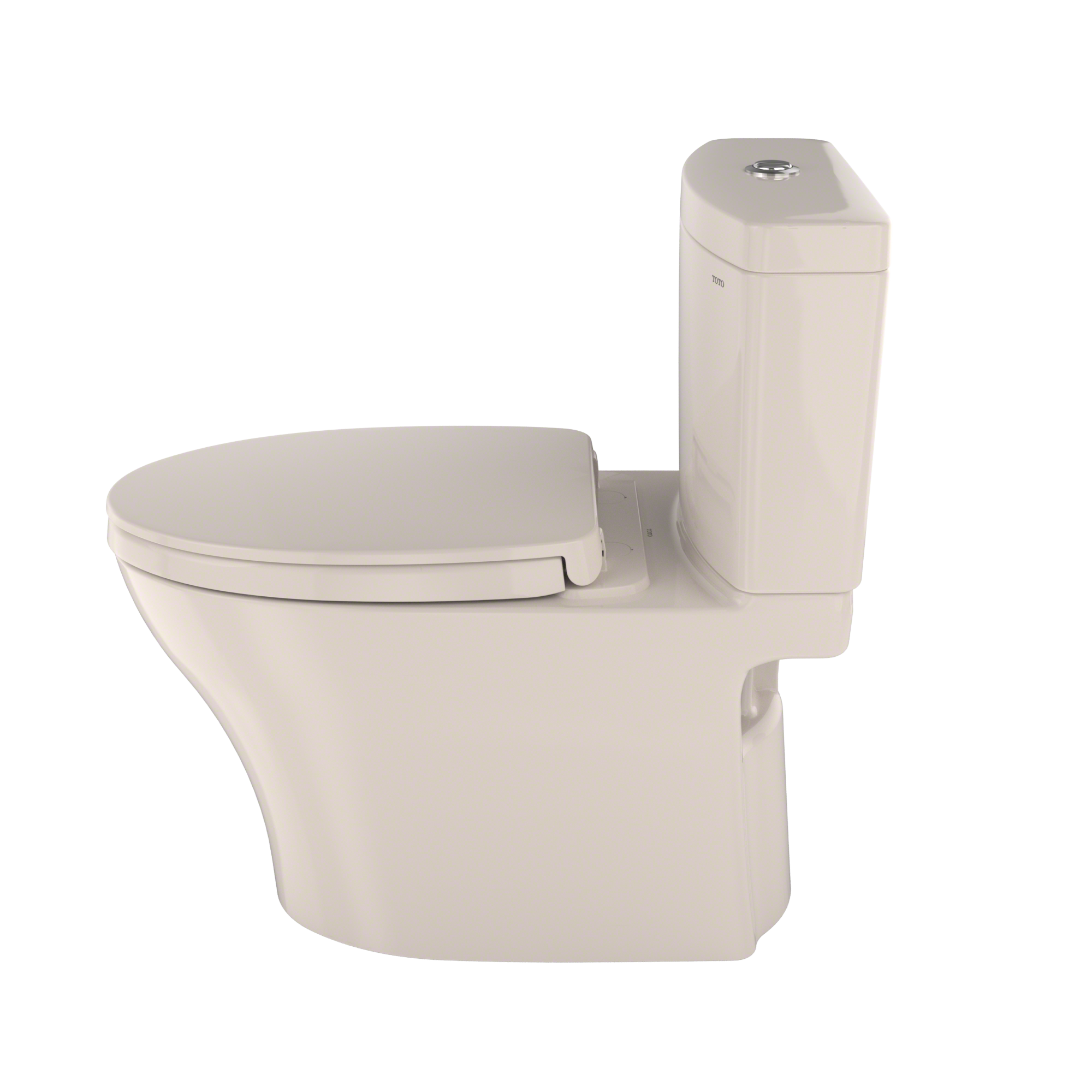 Alternate Image for TOTO Aquia IV Two-Piece Elongated Dual Flush 1.28 and 0.9 GPF Universal Height Toilet with CEFIONTECT, WASHLET+ Ready, Sedona Beige, Vitreous China, MS446124CEMFGN#12