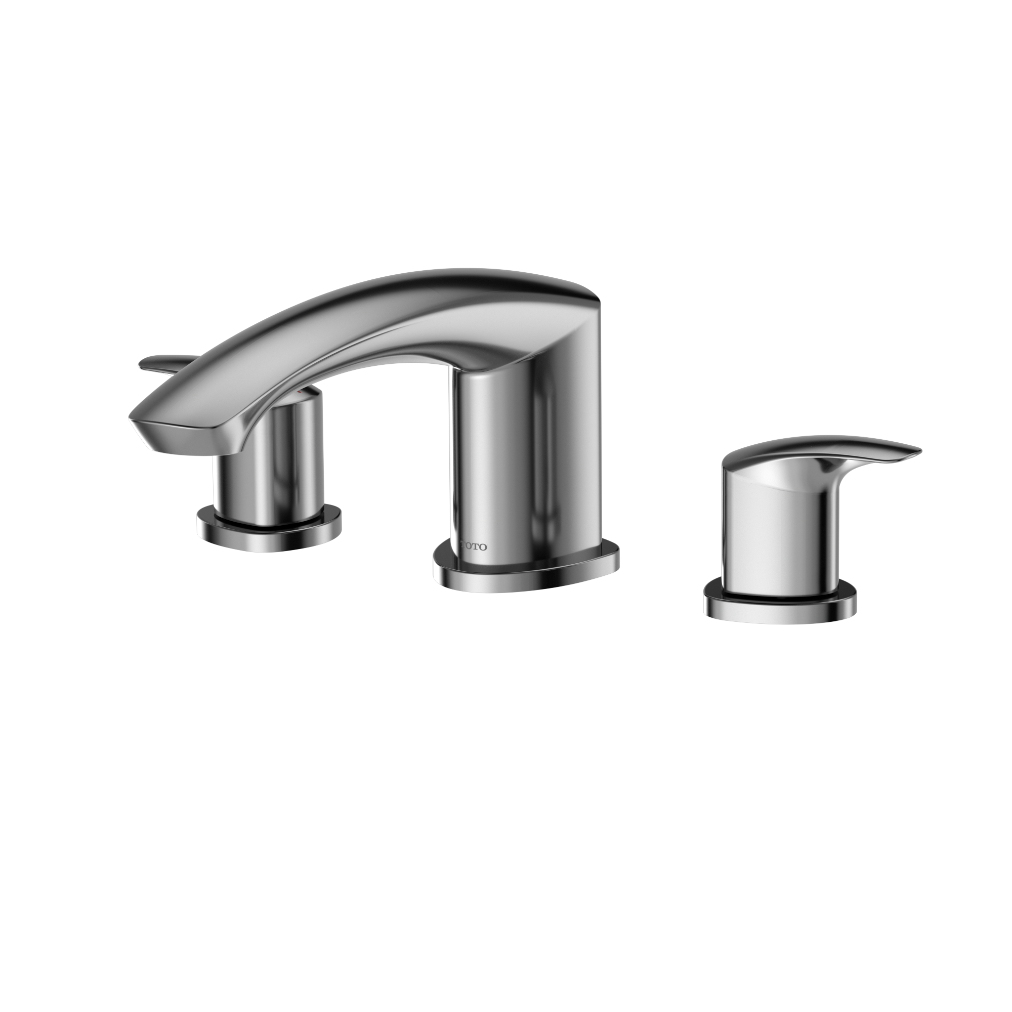 Alternate Image for TOTO GM Two-Handle Deck-Mount Roman Tub Filler Trim, Polished Chrome, Brass, TBG09201U#CP