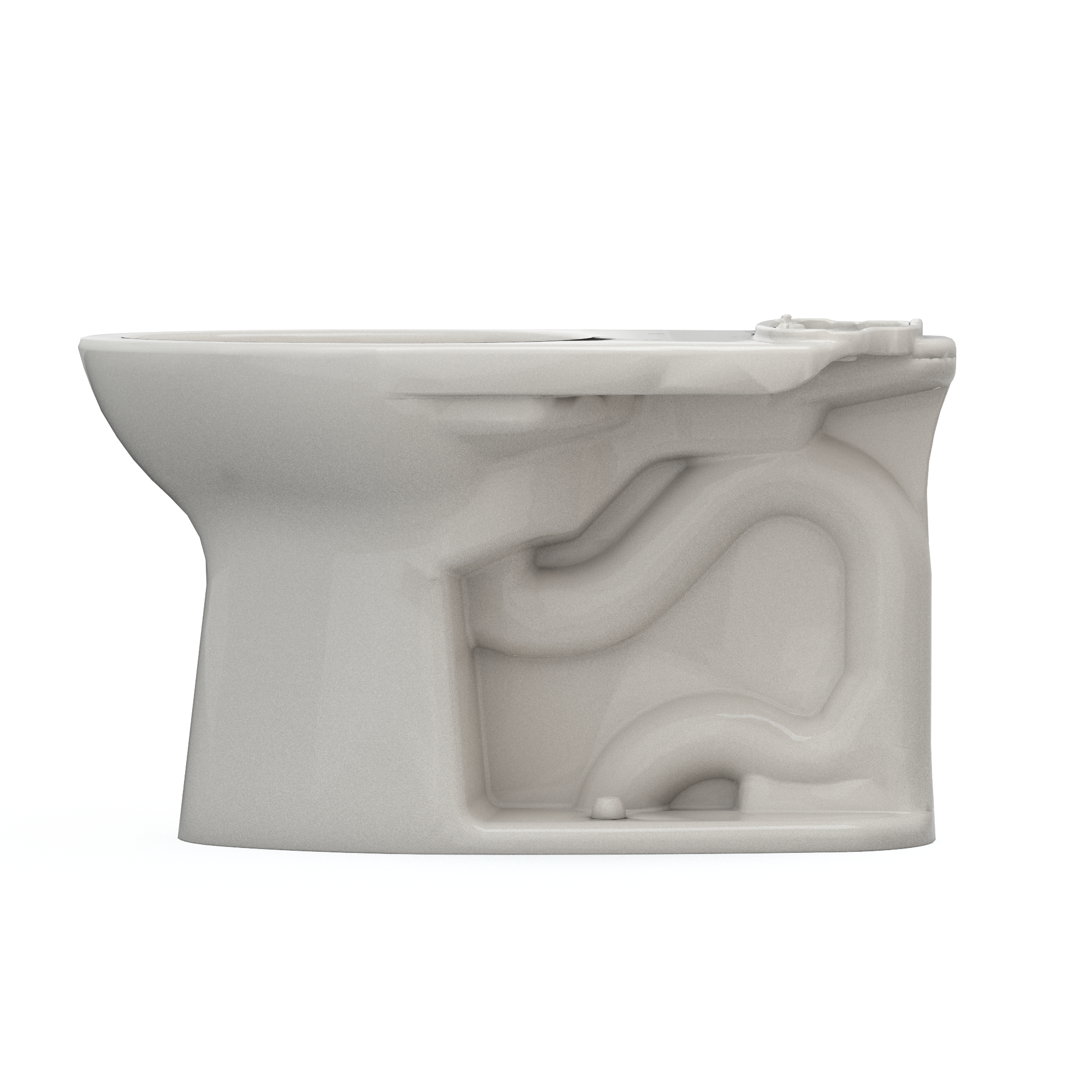 Alternate Image for TOTO Drake Elongated Universal Height TORNADO FLUSH Toilet Bowl with CEFIONTECT, Sedona Beige, Vitreous China, C776CEFG#12