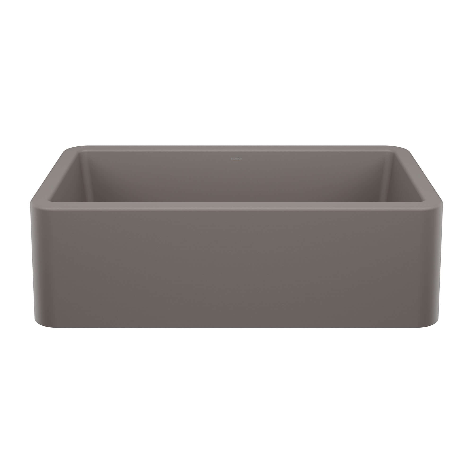 Alternate Image for Blanco Ikon 33" Silgranit Farmhouse Sink, Volcano Gray, No Faucet Hole, 443114