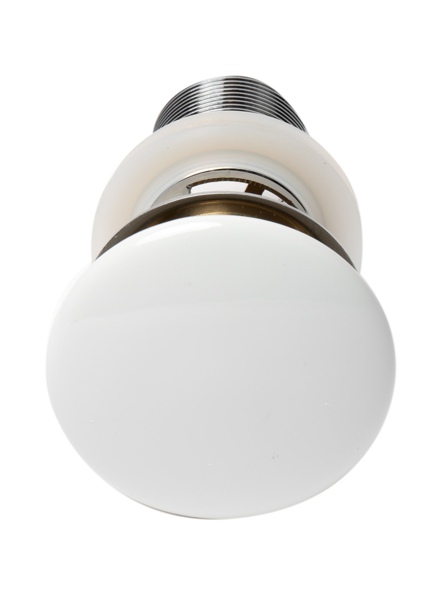 Alternate Image for ALFI brand Brass, AB8056-W White Ceramic Mushroom Top Pop Up Drain for Sinks with Overflow