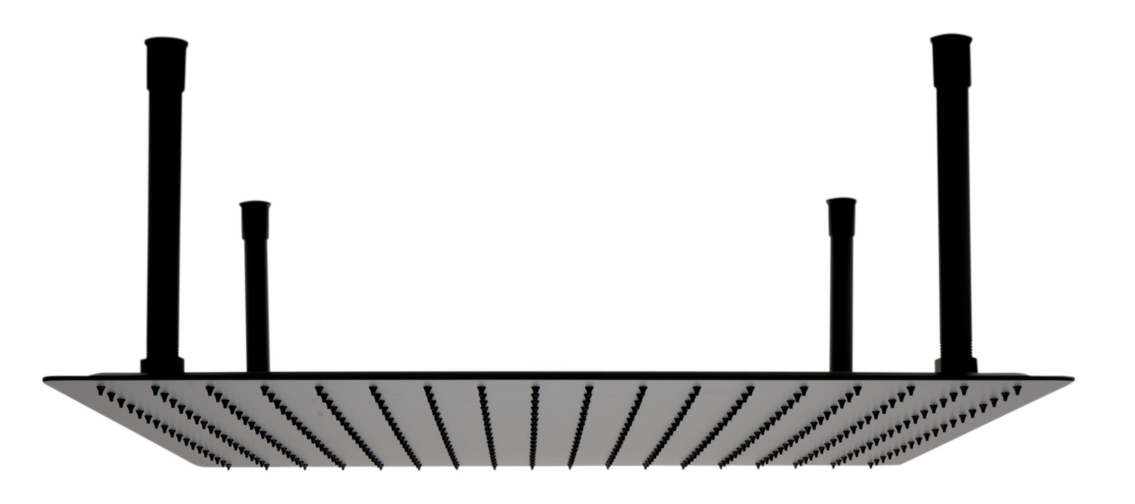 Alternate Image for ALFI brand RAIN24S-BM Matte Black Stainless Steel 24" Square Ultra-Thin Rain Shower Head, Black Matte