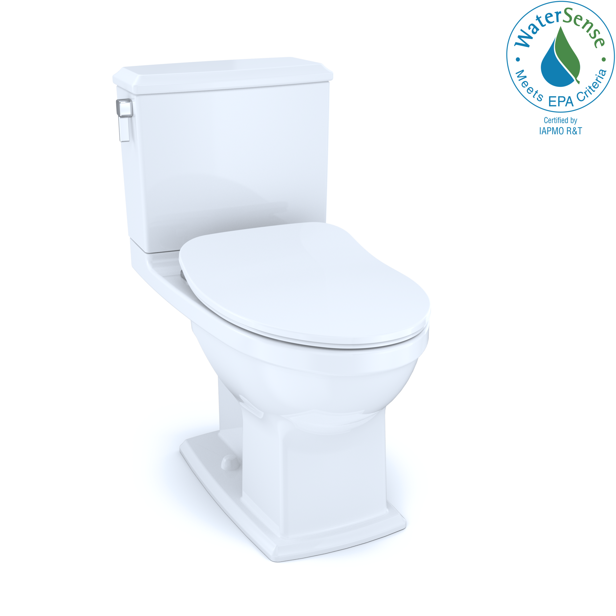 TOTO Connelly Two-Piece Elongated Dual Flush 1.28 and 0.9 GPF Toilet with CEFIONTECT, WASHLET+ Ready, Cotton White, Vitreous China, MS494234CEMFG#01