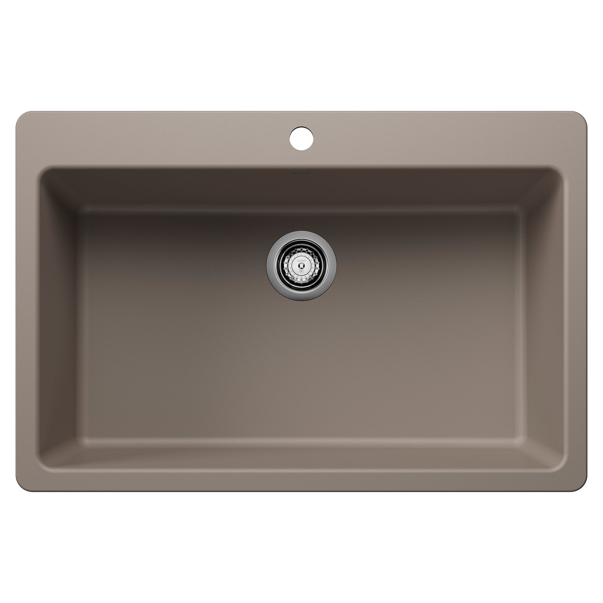 Blanco Liven 33" Dual Mount Silgranit Kitchen Sink, Truffle, 1 Faucet Hole, 443198