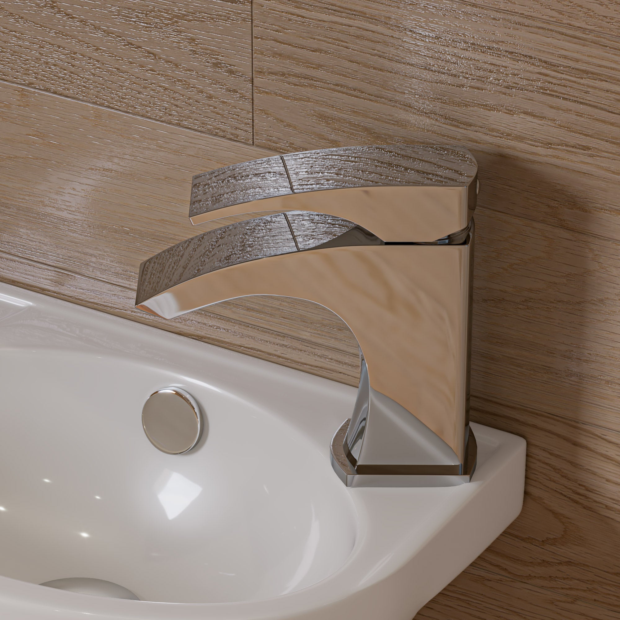 Main Image of ALFI Polished Chrome Single Lever Bathroom Faucet, AB1586-PC