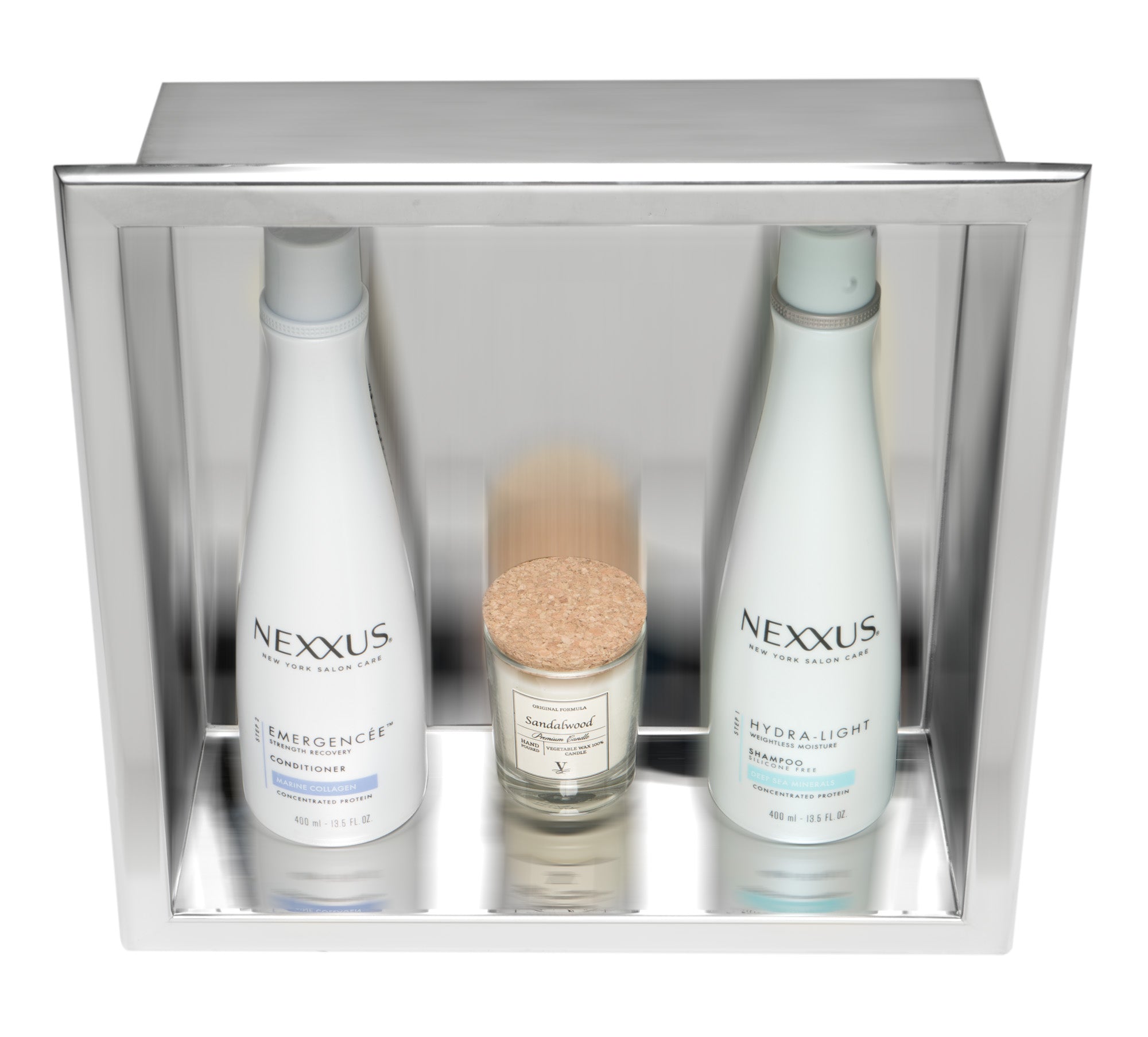 Alternate Image for ALFI brand ABN1212-PSS 12 x 12 Polished Stainless Steel Square Single Shelf Bath Shower Niche, 20 Gauge