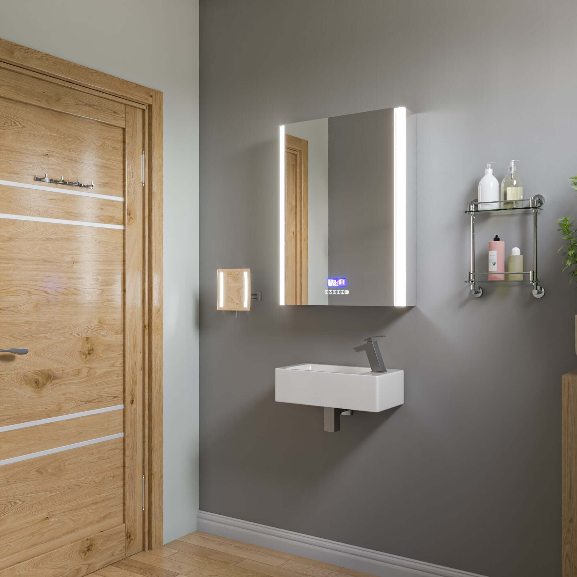 Alternate Image for ALFI brand 19.75" x 10" Rectangle Wall Mount Porcelain Bathroom Sink, White, 1 Faucet Hole, ABC116