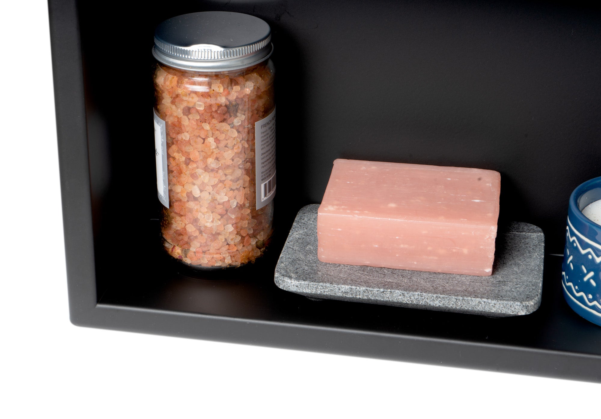 Alternate Image for ALFI brand ABNC2412-BLA 24 x 12 Black Matte Stainless Steel Horizontal Single Shelf Bath Shower Niche, 20 Gauge