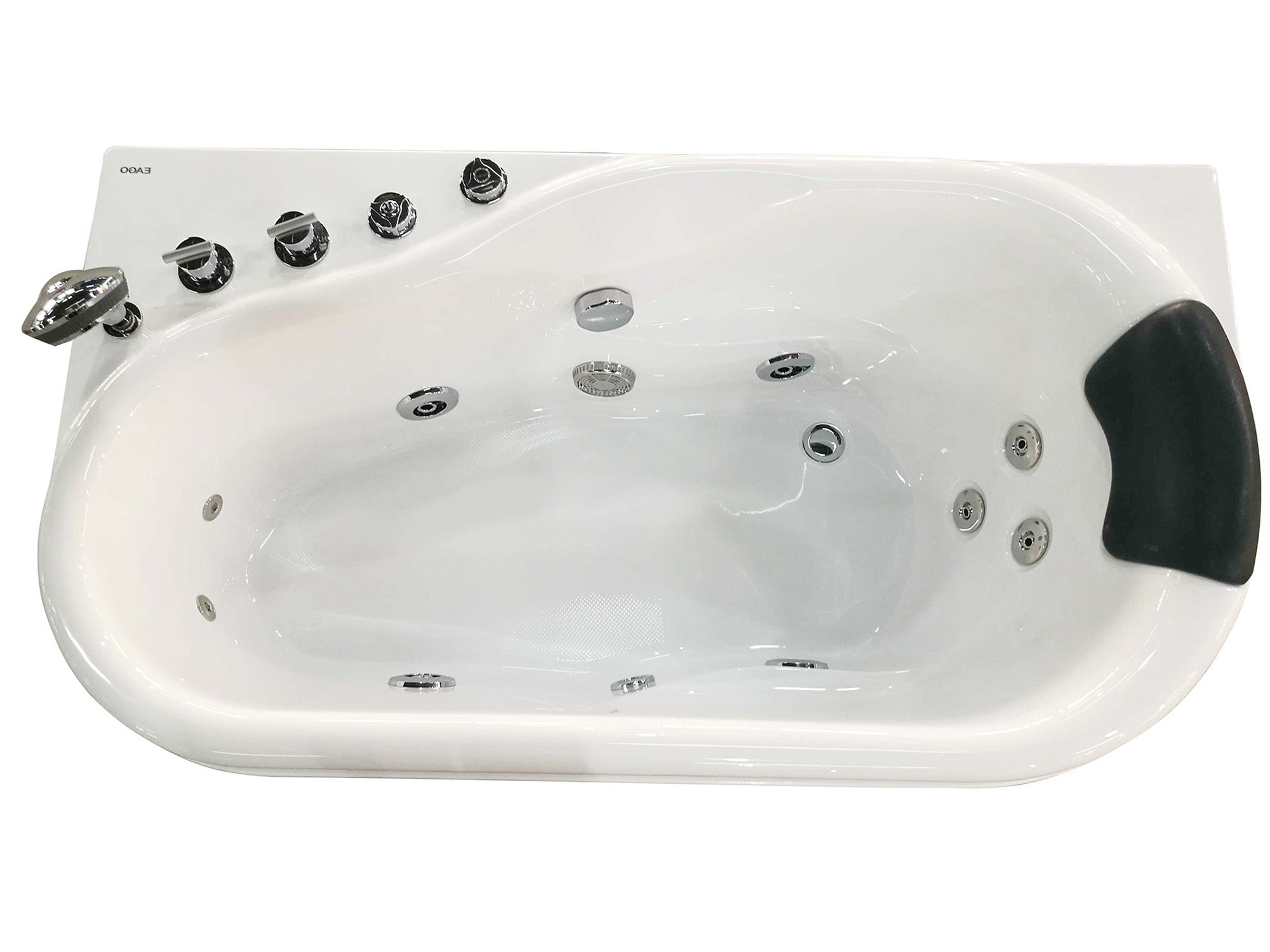 Alternate Image for Eago 57" Acrylic Corner Oval Bathtub, White, AM175-L