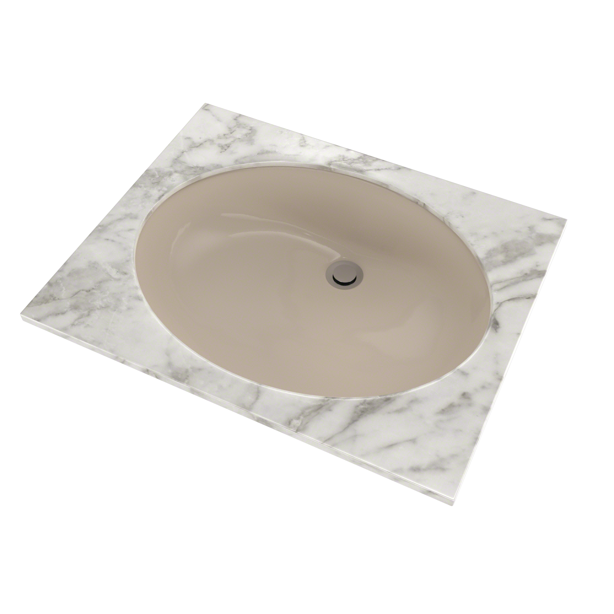 TOTO Dantesca Oval Undermount Bathroom Sink with CEFIONTECT, Bone, Vitreous China, LT597G#03