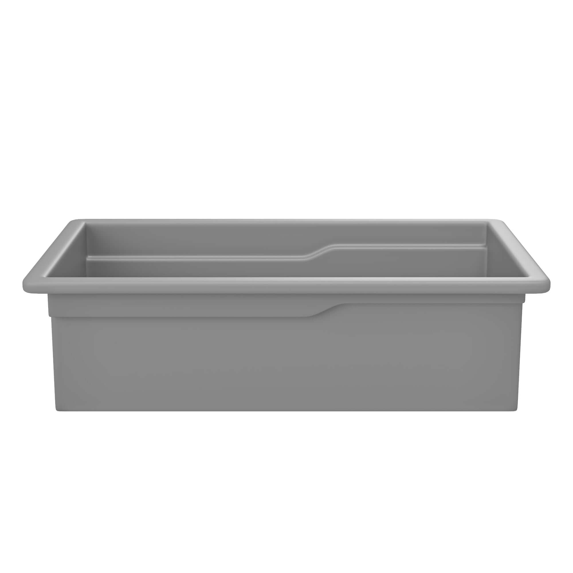ALFI brand 32 fireclay workstation farmhouse step rim sink gray matte product image
