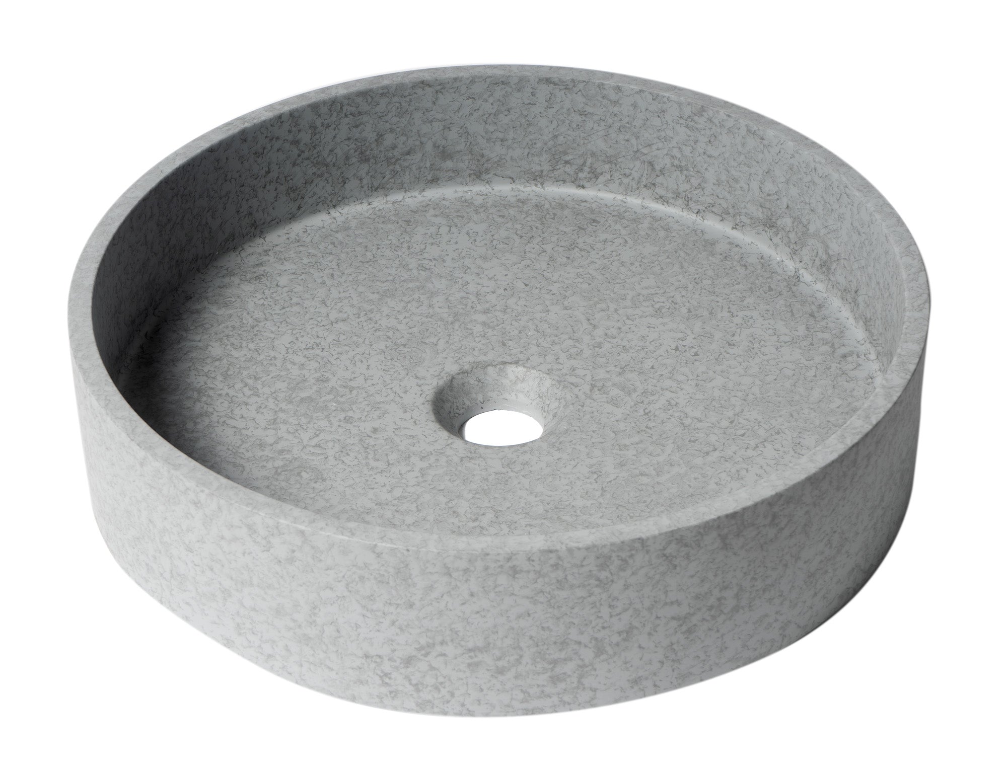 Alternate Image for ALFI brand 16.75" x 16.75" Round Above Mount Concrete Bathroom Sink, Gray Matte, No Faucet Hole, ABCO17R