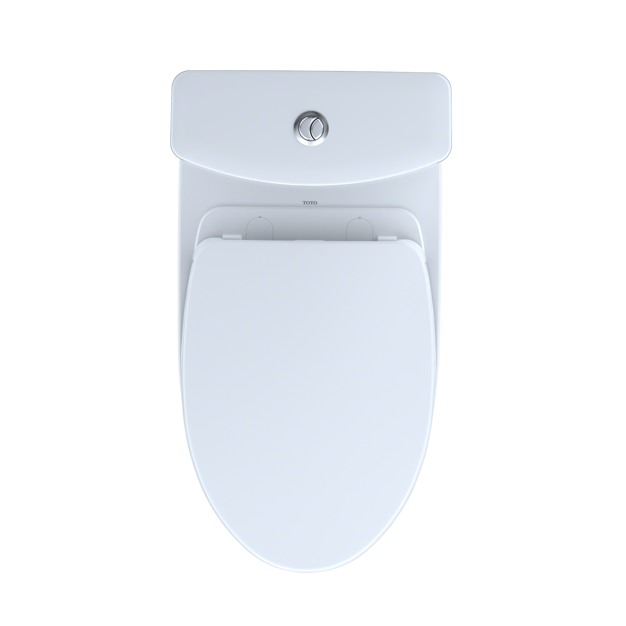 Alternate Image for TOTO Aquia IV Two-Piece Elongated Dual Flush 1.28 and 0.9 GPF Universal Height Toilet with CEFIONTECT, WASHLET+ Ready, Cotton White, Vitreous China, MS446124CEMFGN#01