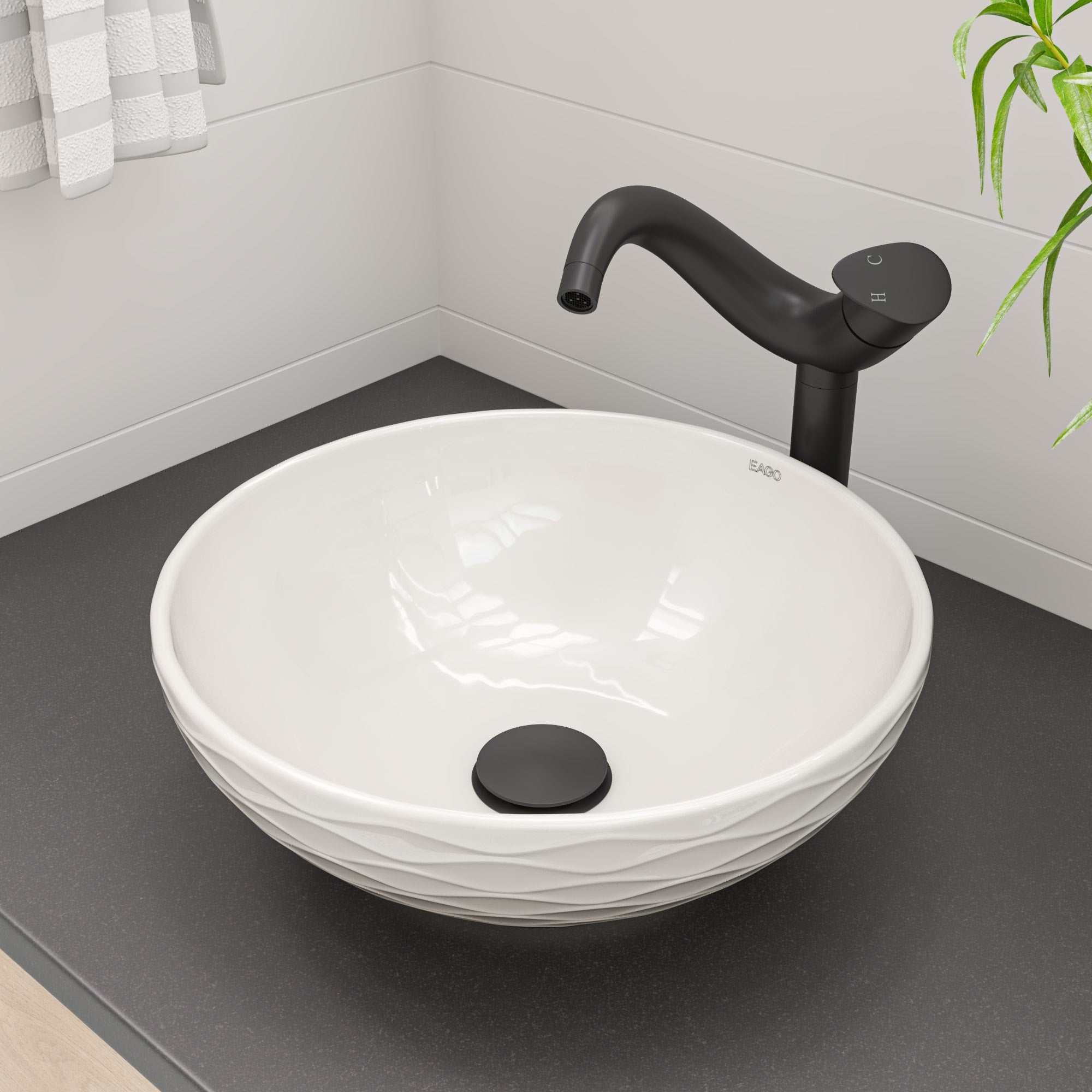 Alternate Image for ALFI brand Brass, AB9055-BM Black Matte Pop Up Drain without Overflow