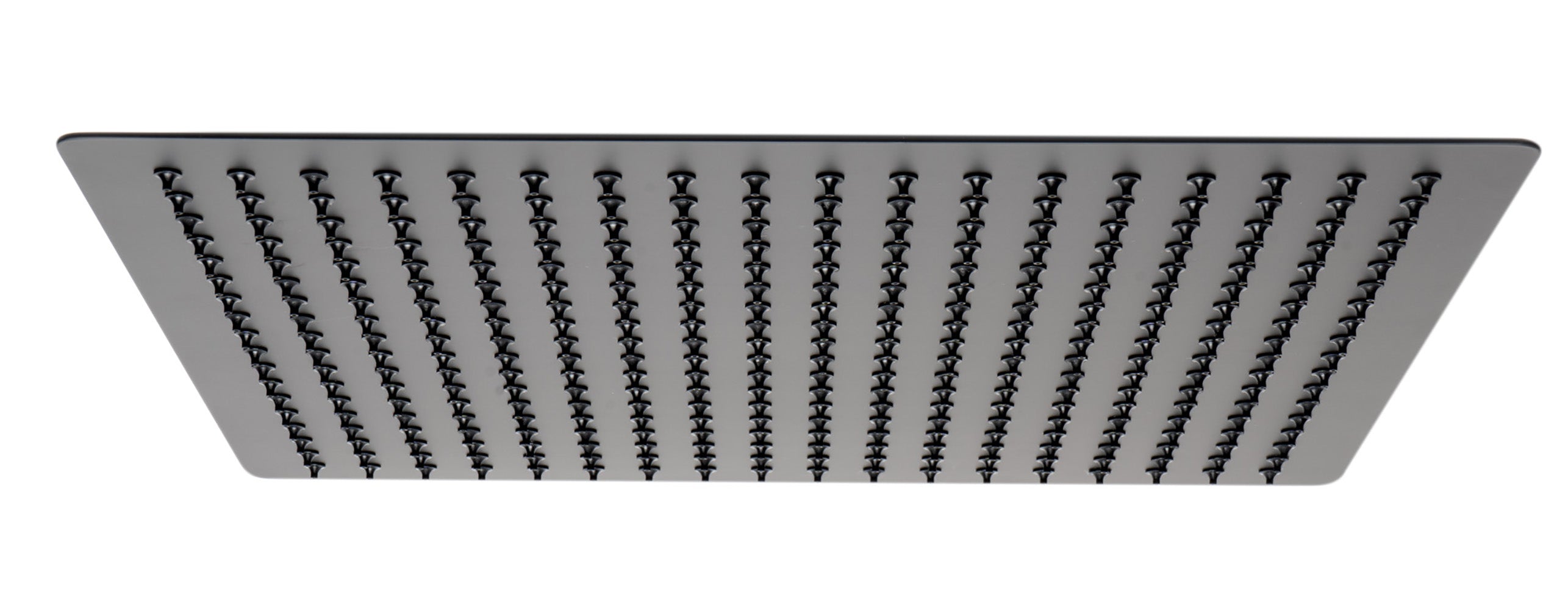 ALFI brand RAIN16S-BM Matte Black Stainless Steel 16" Square Ultra-Thin Rain Shower Head, Black Matte