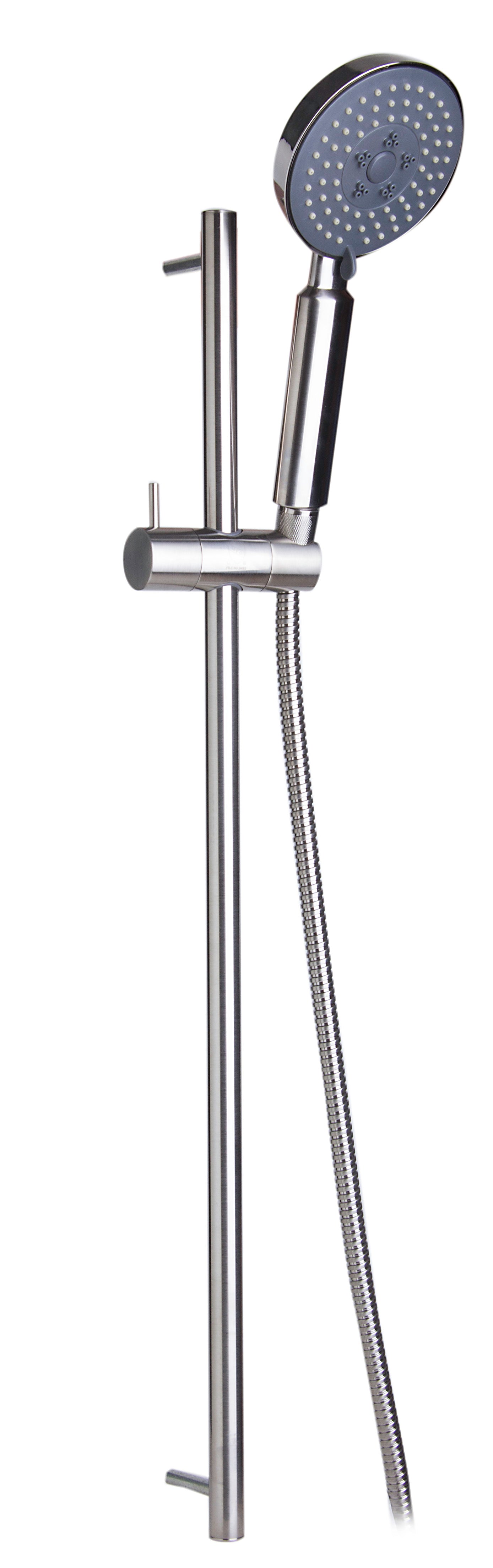 ALFI brand AB7938-BN Brushed Nickel Sliding Rail Hand Held Shower Head Set with Hose, Brass