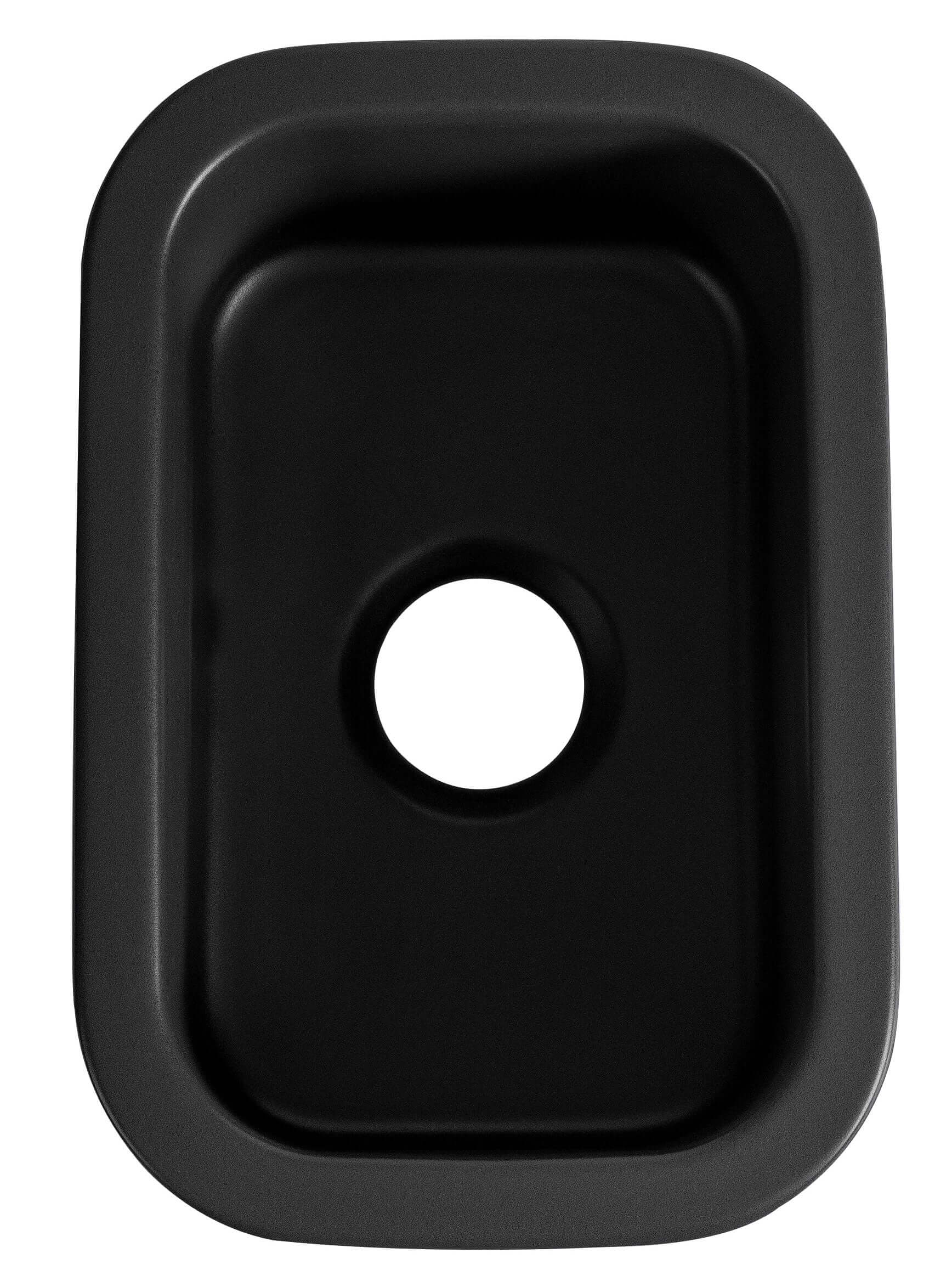 ALFI brand 19 rectangle fireclay bar/prep sink black matte product image