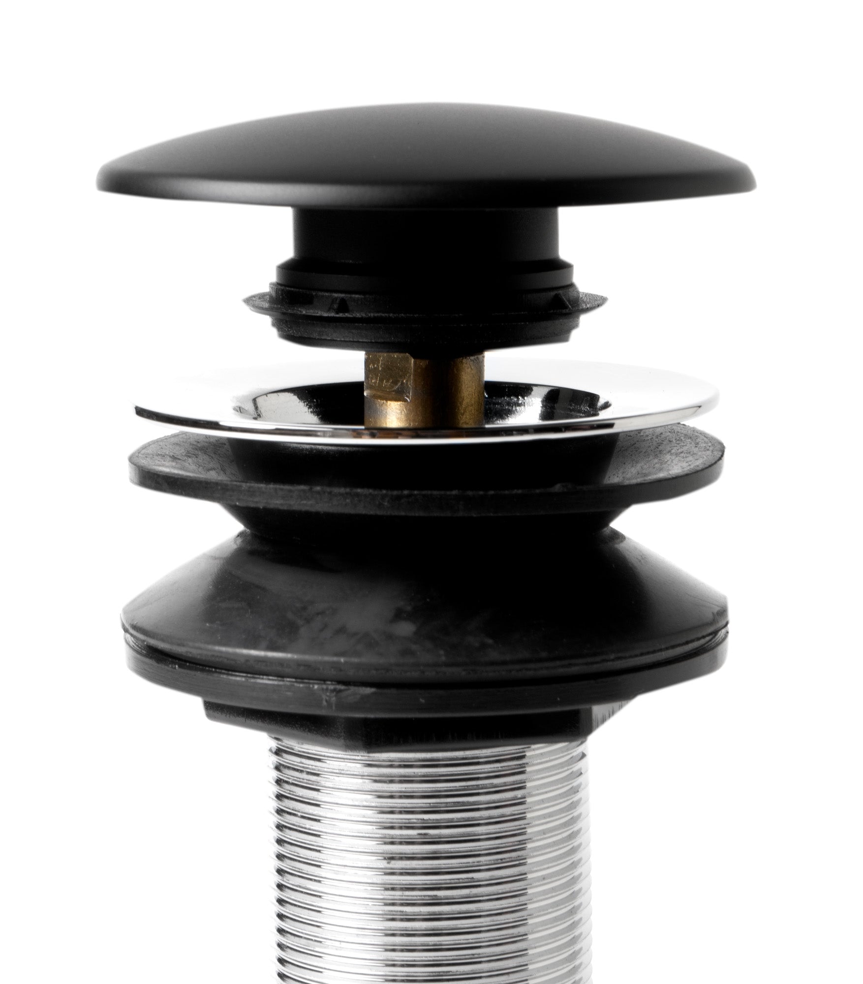 Alternate Image for ALFI brand Brass, AB9056-BM Black Matte Pop Up Drain with Overflow