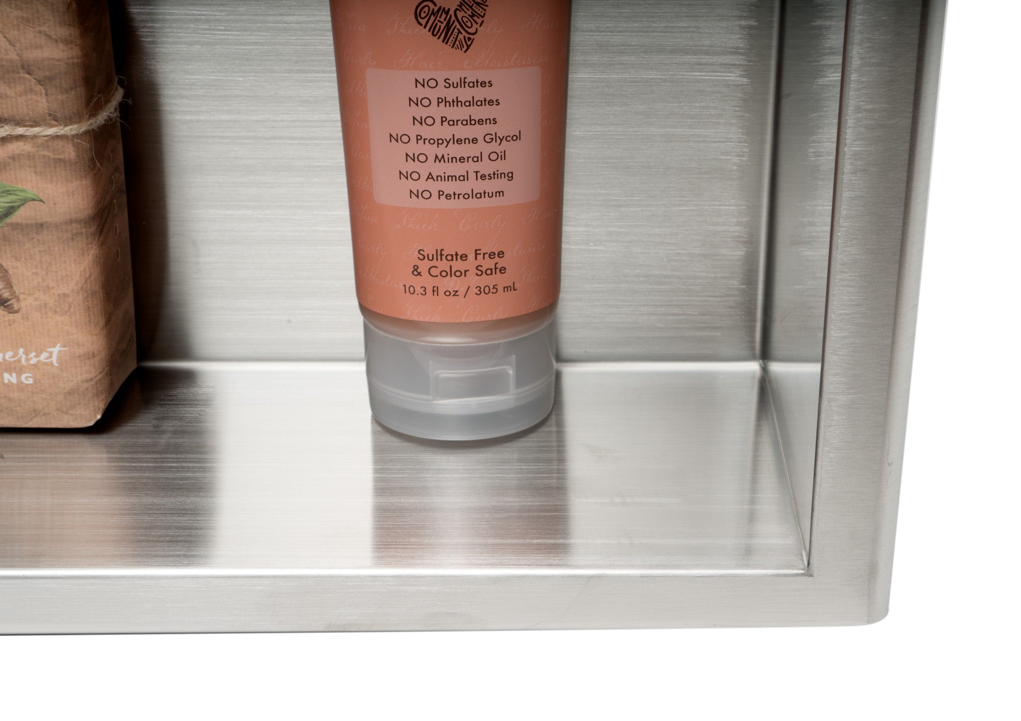 Alternate Image for ALFI brand ABN2412-BSS 24 x 12 Brushed Stainless Steel Horizontal Single Shelf Bath Shower Niche, 20 Gauge