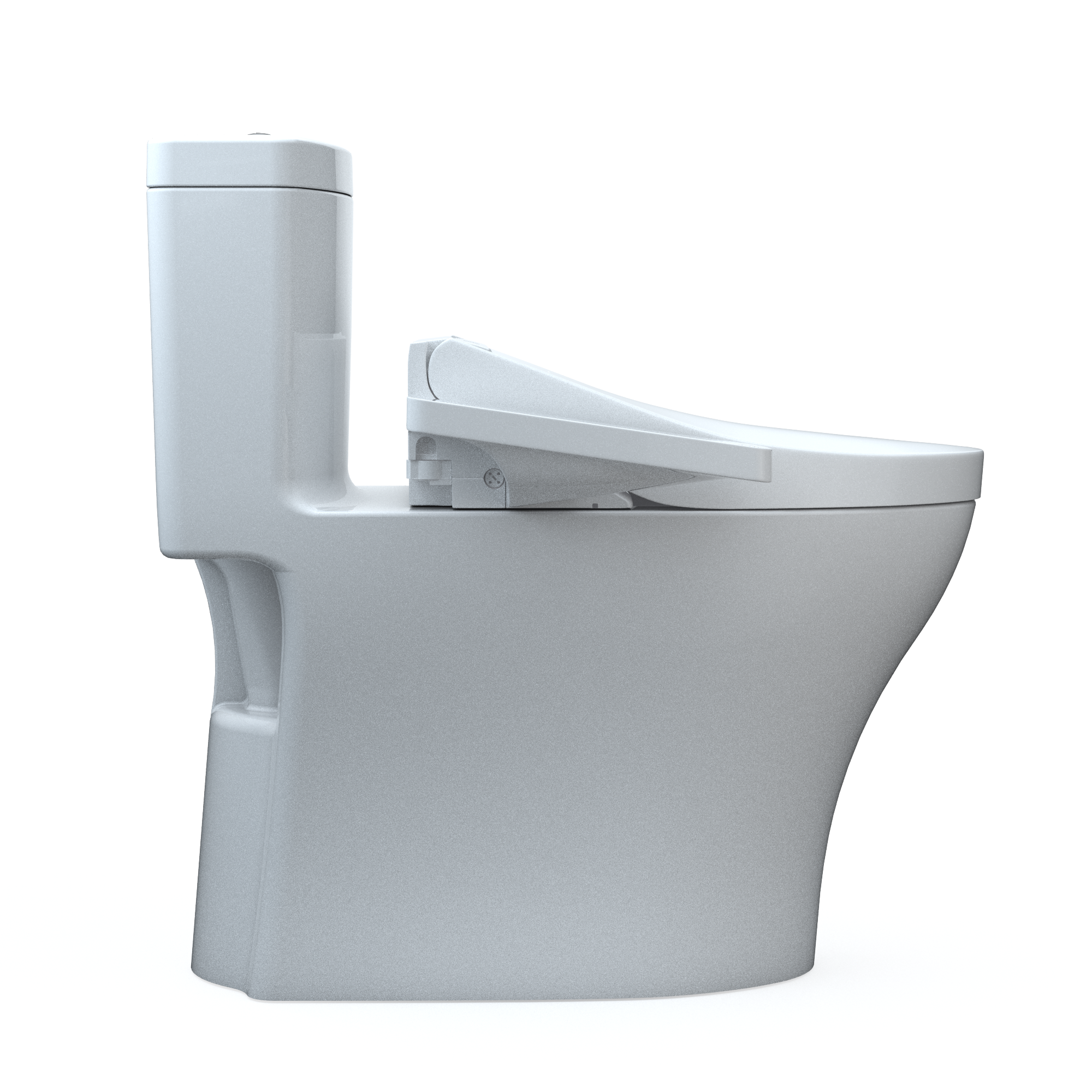 Alternate Image for TOTO WASHLET+ Aquia IV One-Piece Elongated Dual Flush 1.28 and 0.9 GPF Toilet and WASHLET C2 Bidet Seat, Cotton White, Vitreous China|Plastic, MW6463074CEMFGN#01