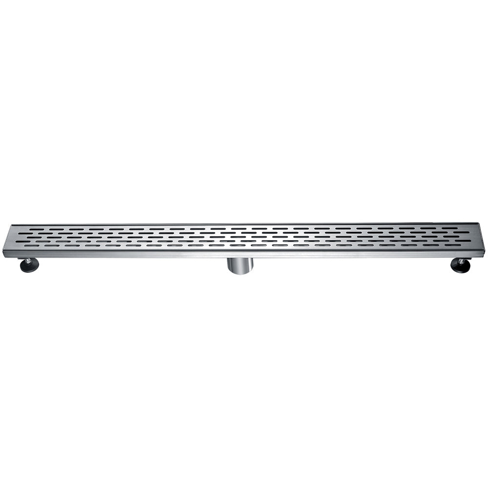 ALFI brand ABLD36C 36" Modern Stainless Steel Linear Shower Drain with Groove Holes, ABLD36C-BSS