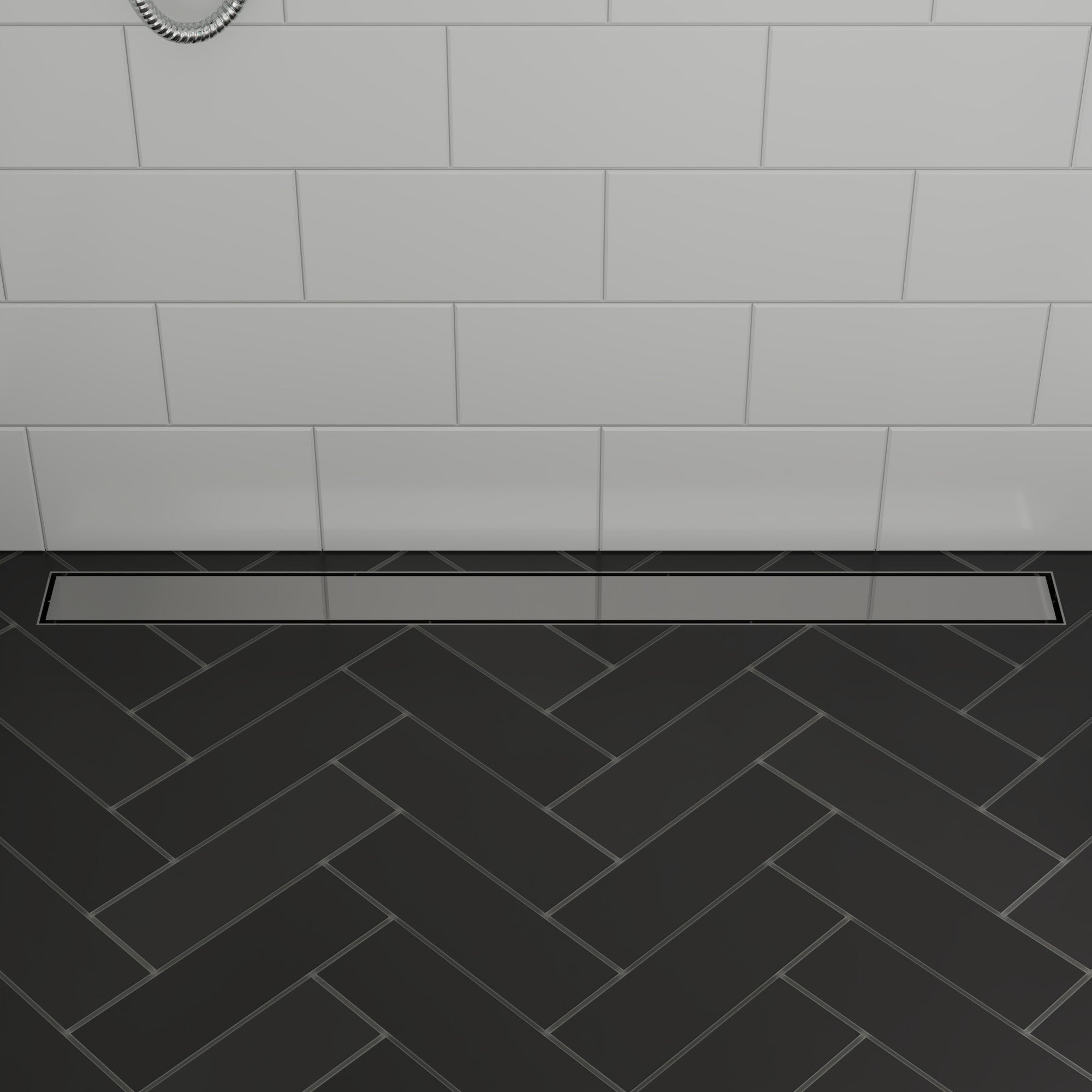 Alternate Image for ALFI brand ABLD36B-PSS 36" Modern Polished Stainless Steel Linear Shower Drain with Solid Cover