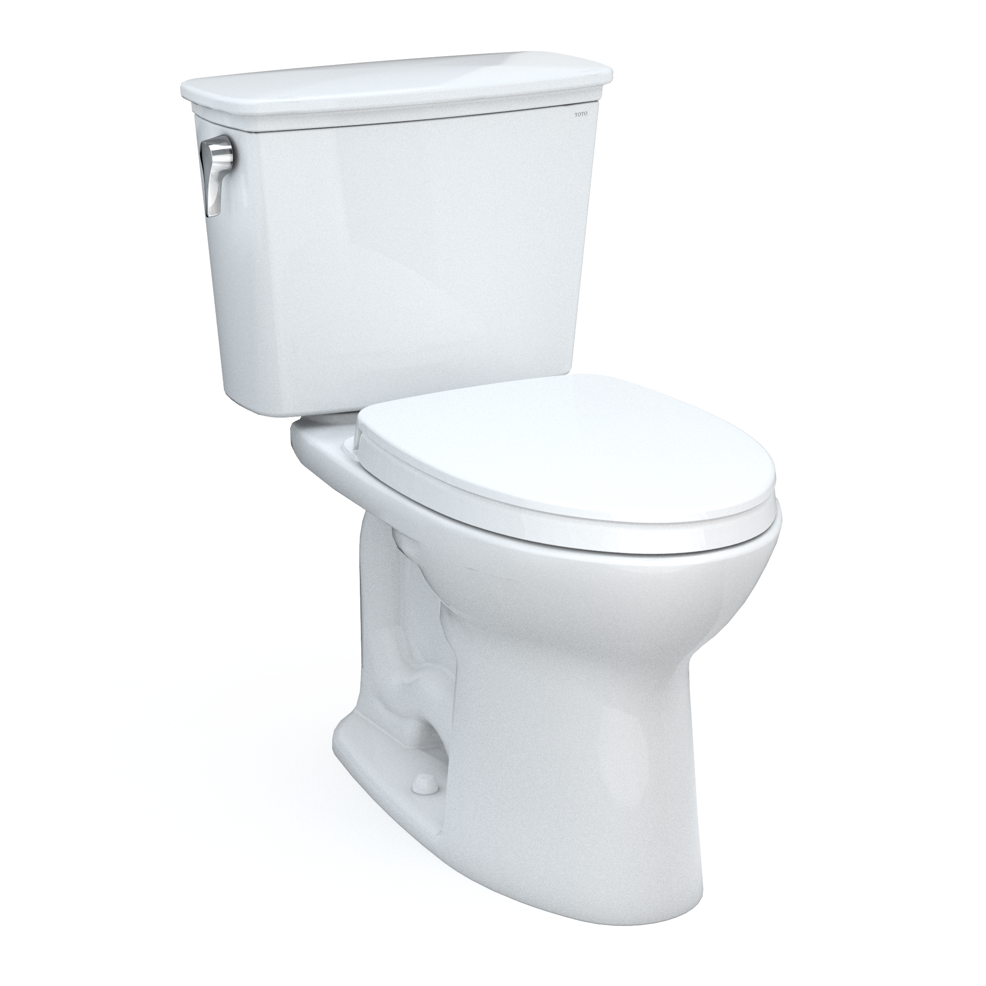 Alternate Image for TOTO Drake Transitional Two-Piece Elongated 1.28 GPF Universal Height TORNADO FLUSH Toilet with 10 Inch Rough-In and CEFIONTECT, Cotton White, Vitreous China, CST786CEFG.10#01