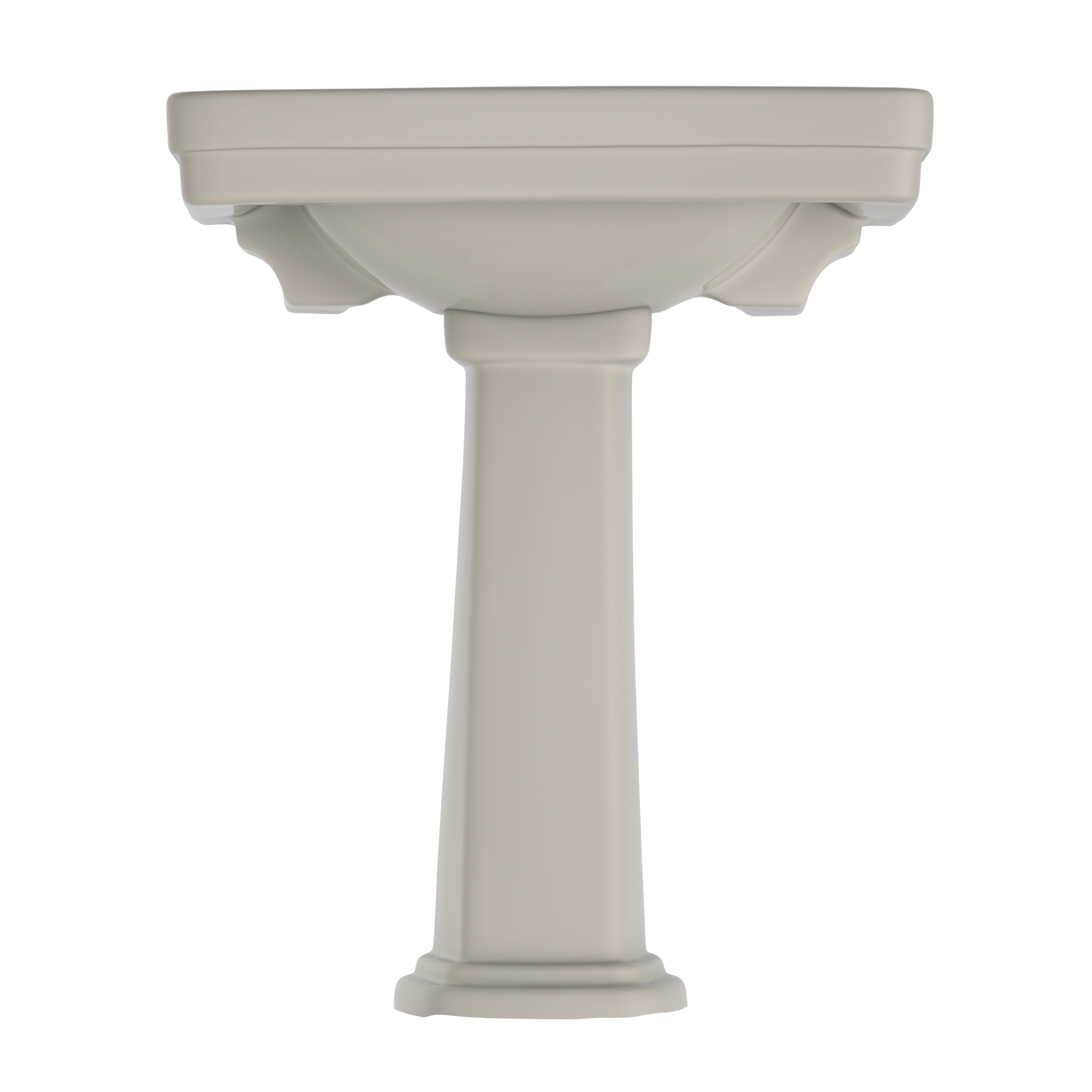 TOTO Promenade 27-1/2" x 22-1/4" Rectangular Pedestal Bathroom Sink for 4 inch Center Faucets, Bone, Vitreous China, LPT530.4N#03
